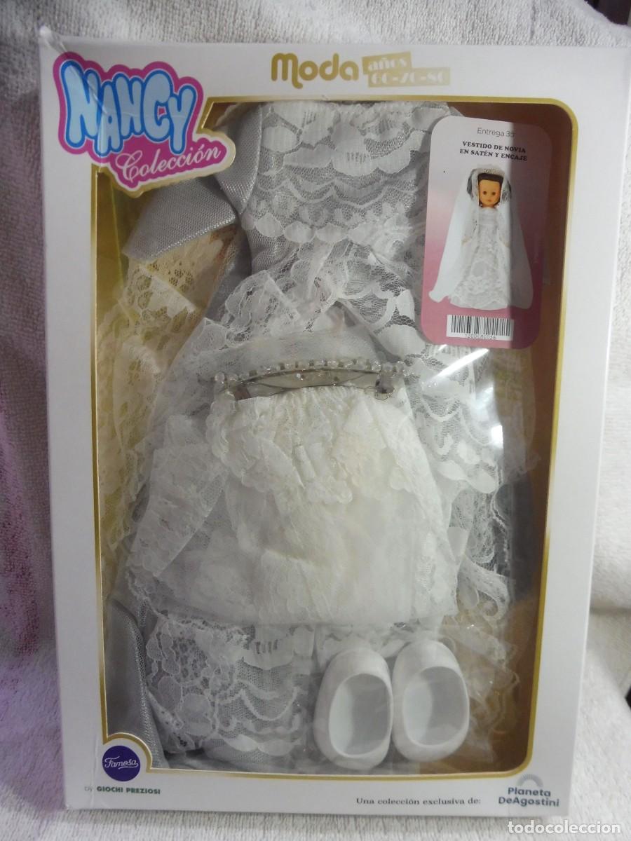 Mu&ntilde;ecas Nancy y Lucas: Nancy moda a&ntilde;os 60-70-80 vestido de novia sat&eacute;n y encaje, Planeta deAgostini Giochi Preziosi Famosa