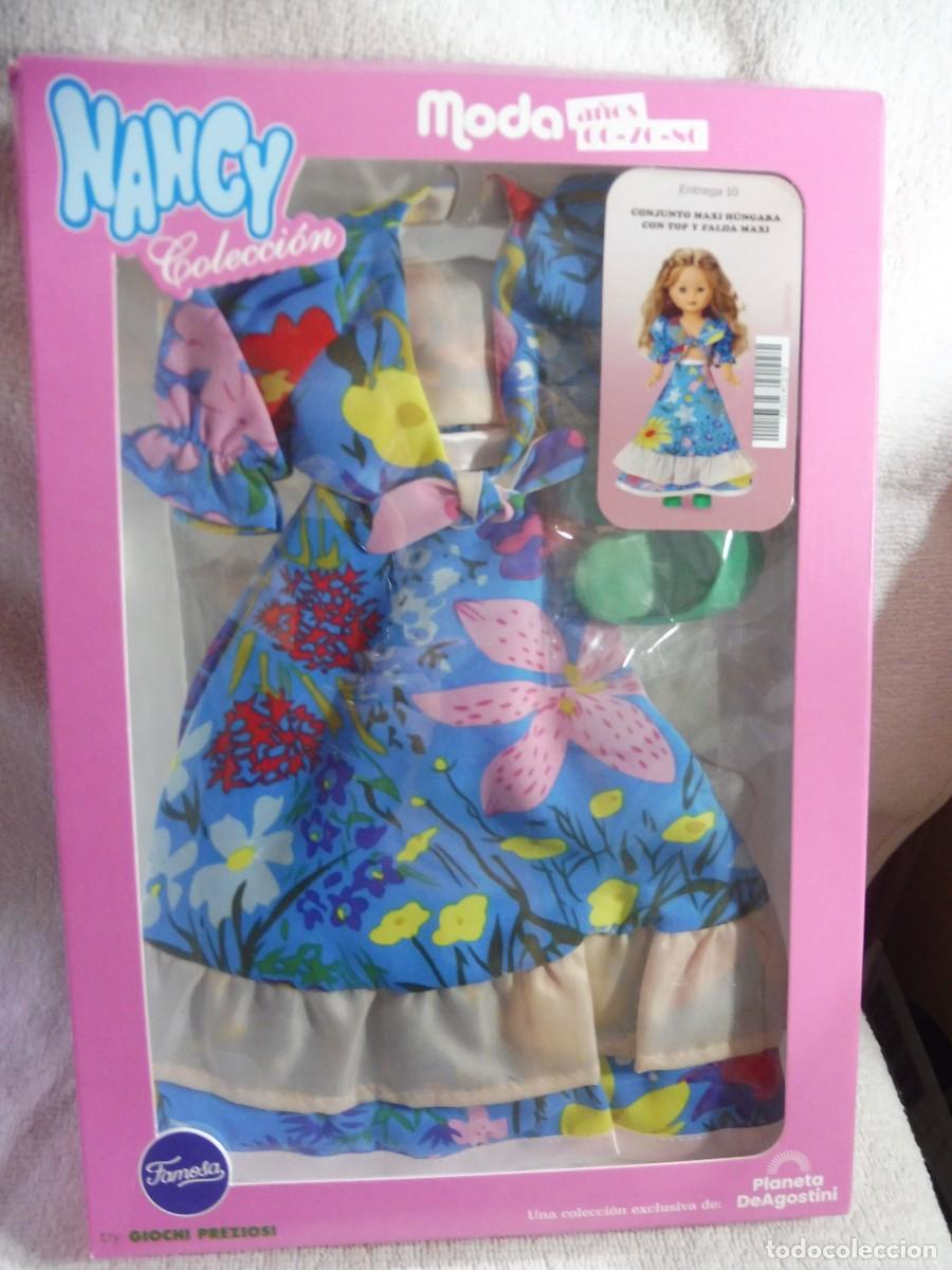 Mu&ntilde;ecas Nancy y Lucas: Nancy moda a&ntilde;os 60-70-80 conjunto maxi h&uacute;ngara top falda, Planeta deAgostini Giochi Preziosi Famosa