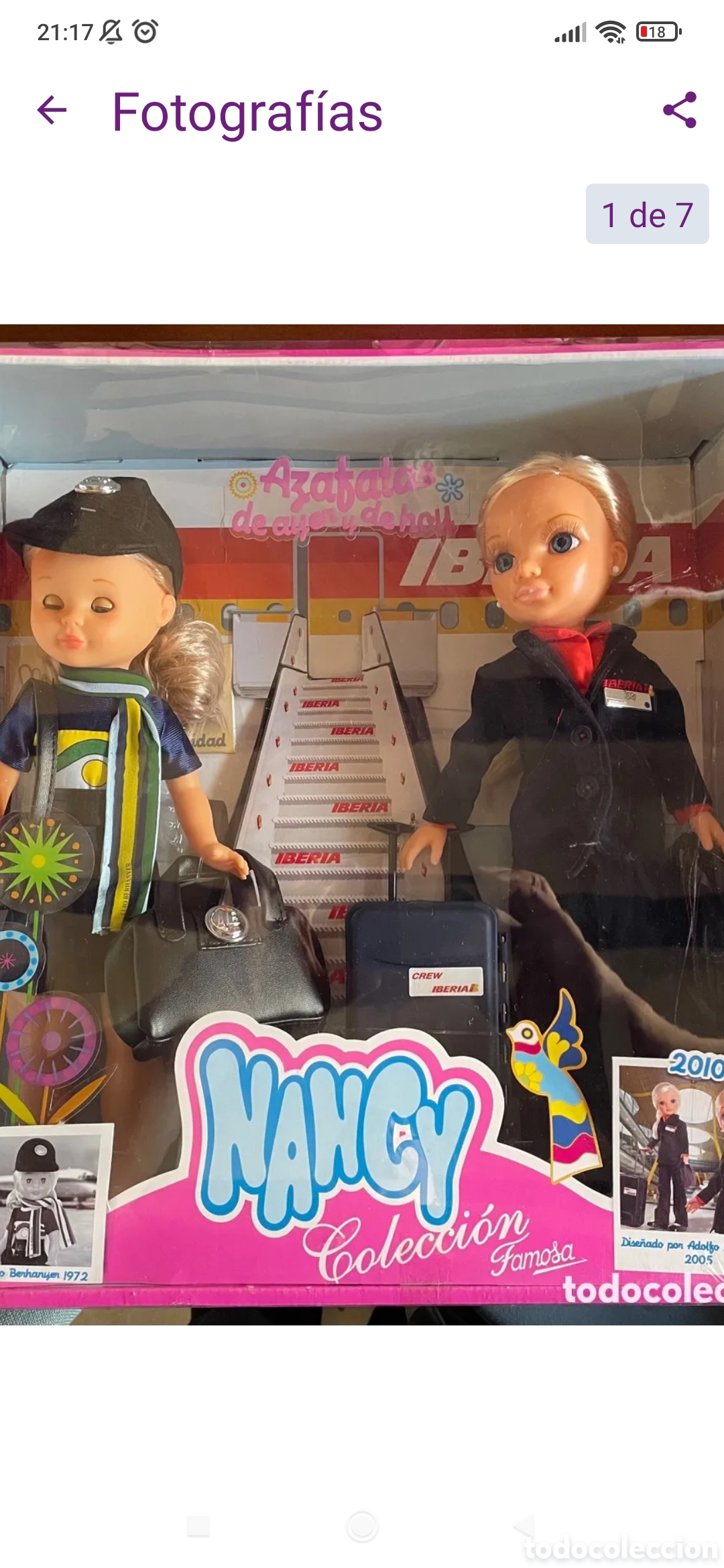 Mu&ntilde;ecas Nancy y Lucas: NANCY AZAFATA DE AYER Y DE HOY NUEVA EN SU CAJA - Foto 2