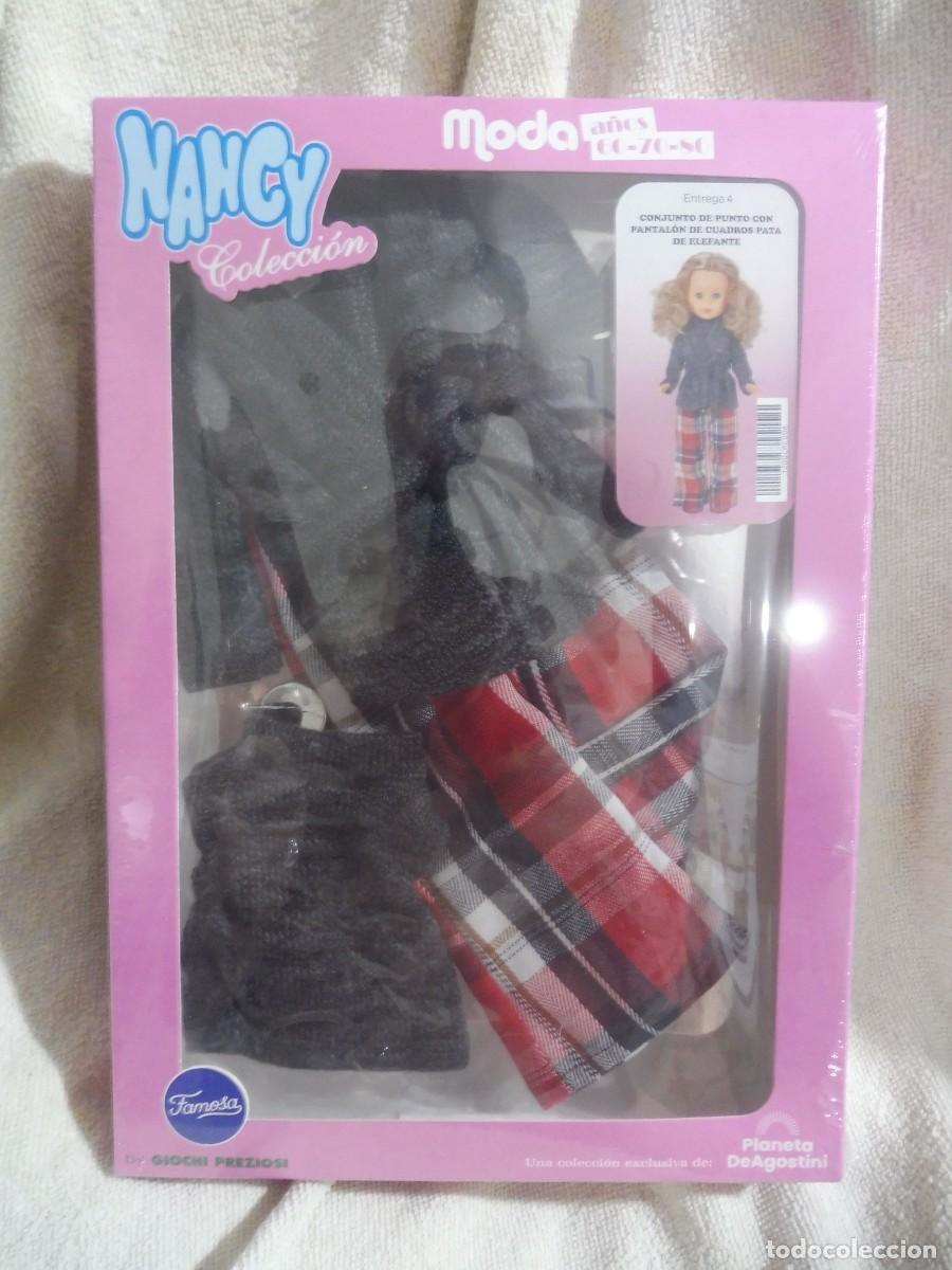 Mu&ntilde;ecas Nancy y Lucas: Nancy moda a&ntilde;os 60-70-80 conjunto punto pantal&oacute;n cuadros, Planeta deAgostini Giochi Preziosi Famosa