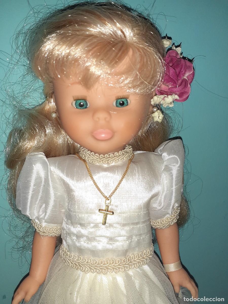 Mu&ntilde;ecas Nancy y Lucas: Mu&ntilde;eca Nancy comuni&oacute;n con mechas, nueva sin caja - Foto 1