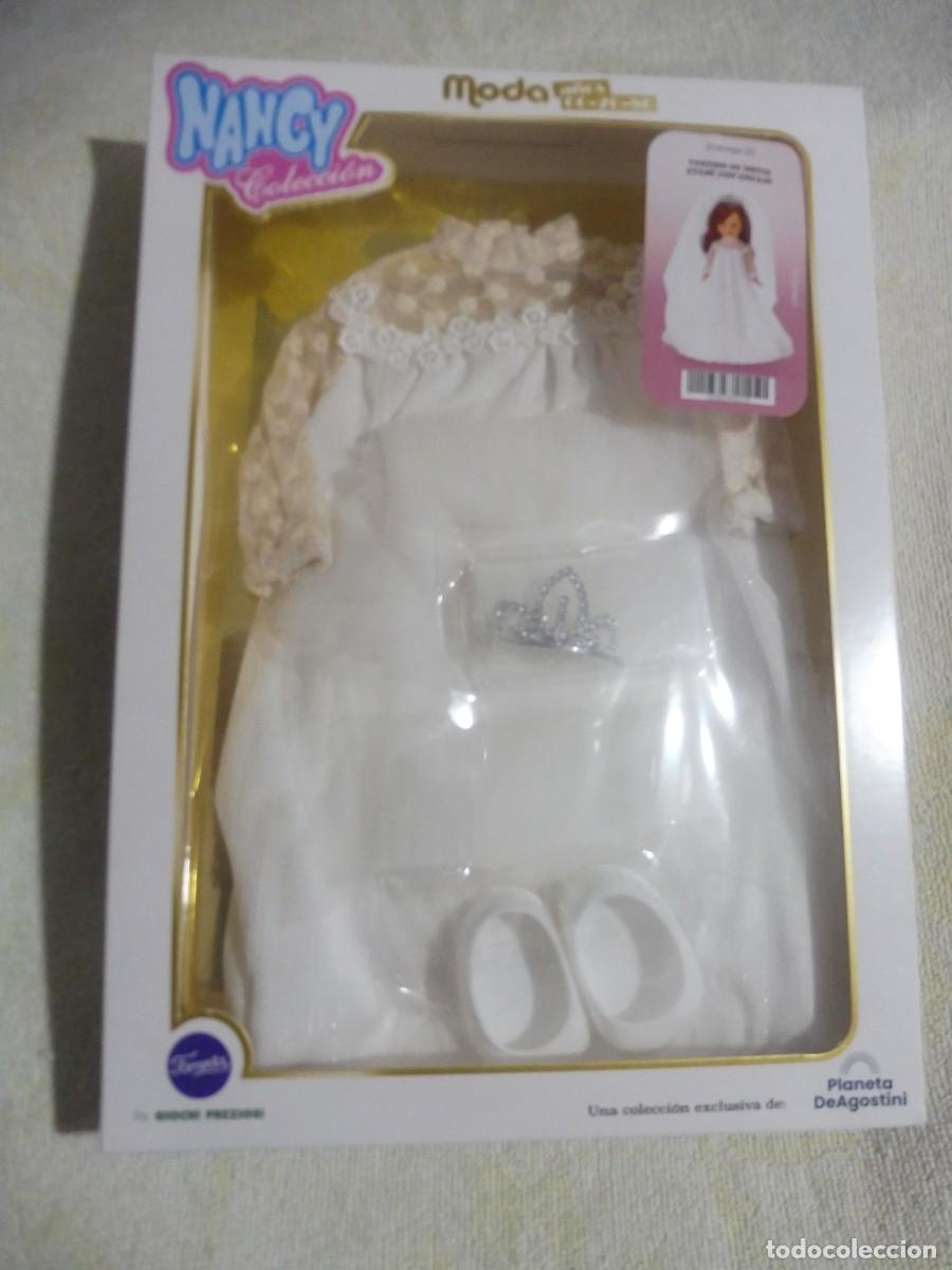 Mu&ntilde;ecas Nancy y Lucas: Nancy moda a&ntilde;os 60-70-80 vestido novia evas&eacute; con encaje, Planeta deAgostini Giochi Preziosi Famosa
