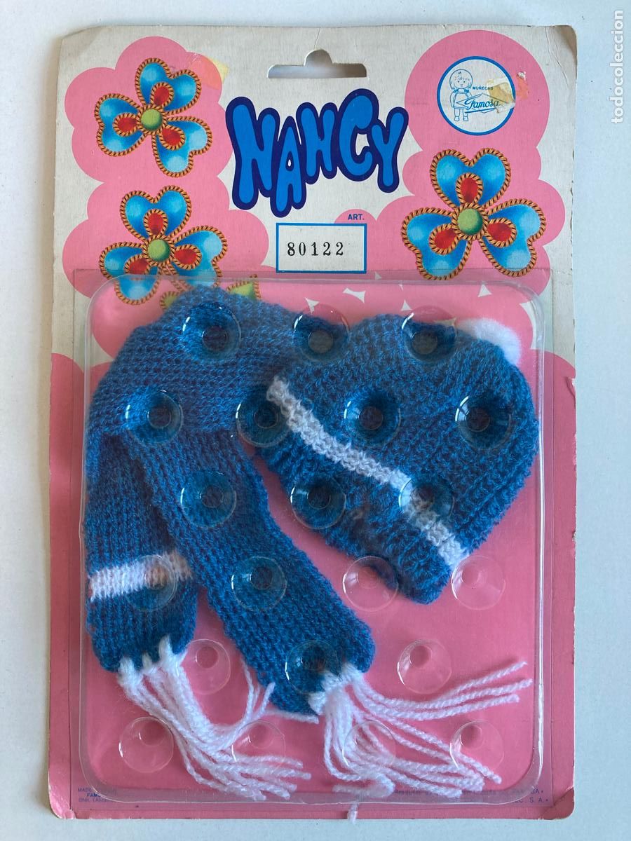 Mu&ntilde;ecas Nancy y Lucas: NANCY - GORRO Y BUFANDA AZUL EN BLISTER - Ref 80122 - Foto 1
