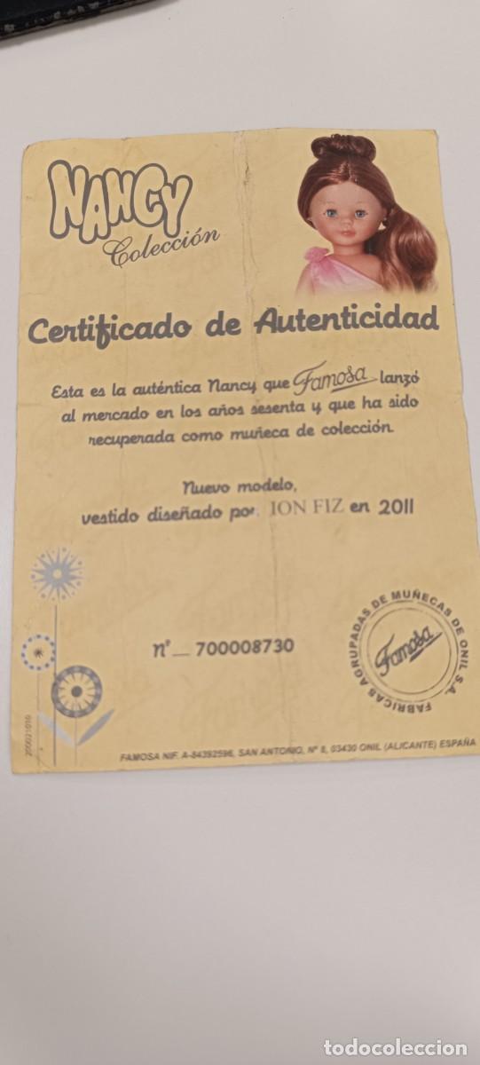 Mu&ntilde;ecas Nancy y Lucas: CERTIFICADO DE AUTENTICIDAD DE NANCY DE FAMOSA 2011 - Foto 1