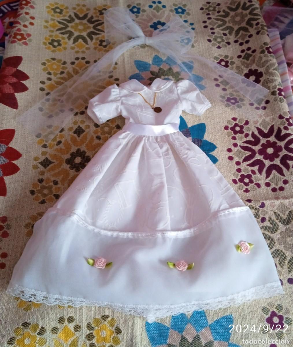 Mu&ntilde;ecas Nancy y Lucas: VESTIDO COMUNION NANCY CON VELO ORIGINAL - Foto 7
