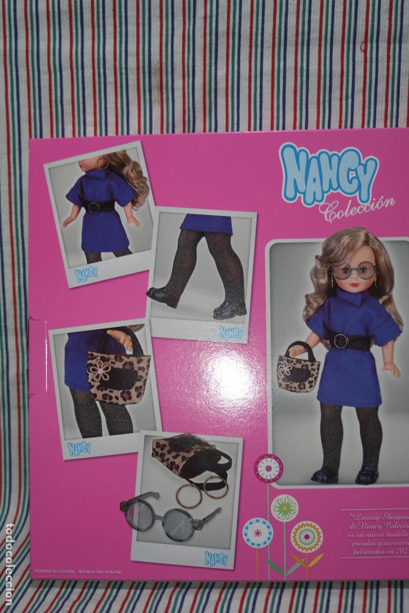 Nancy Collection – Ensemble Robe Bleue électrique + Justaucorps Noir – 4 Accessoires – Pour Poupée Mode