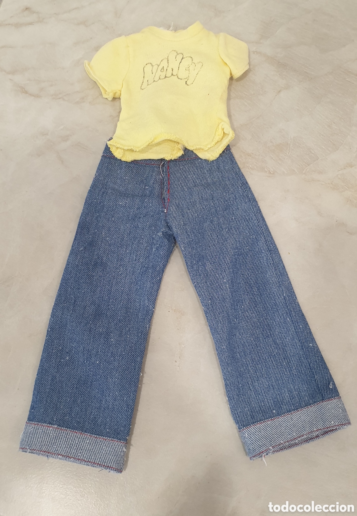 Mu&ntilde;ecas Nancy y Lucas: Conjunto de Nancy a&ntilde;os 70 blue jeans - Foto 1