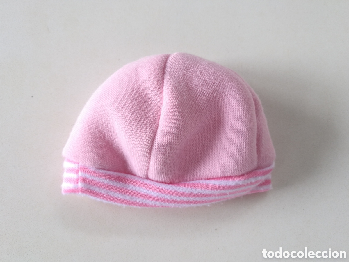 Mu&ntilde;ecas Nancy y Lucas: Gorro rosa bebe a rayas a&ntilde;os 80 v&aacute;lido para Nancy - Foto 5