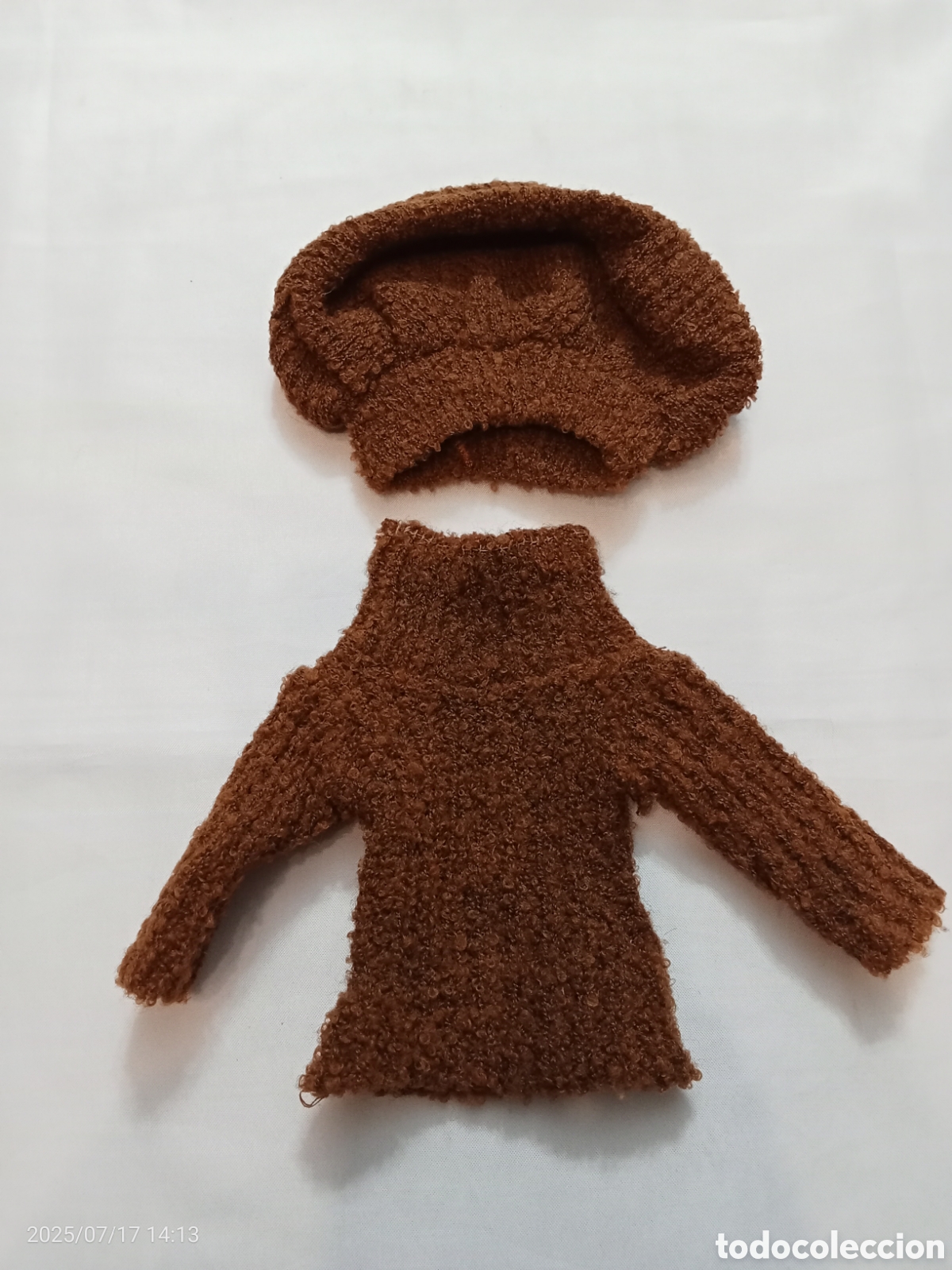 Mu&ntilde;ecas Nancy y Lucas: JERSEY Y GORRO MARR&Oacute;N PARA LA NANCY - Foto 1