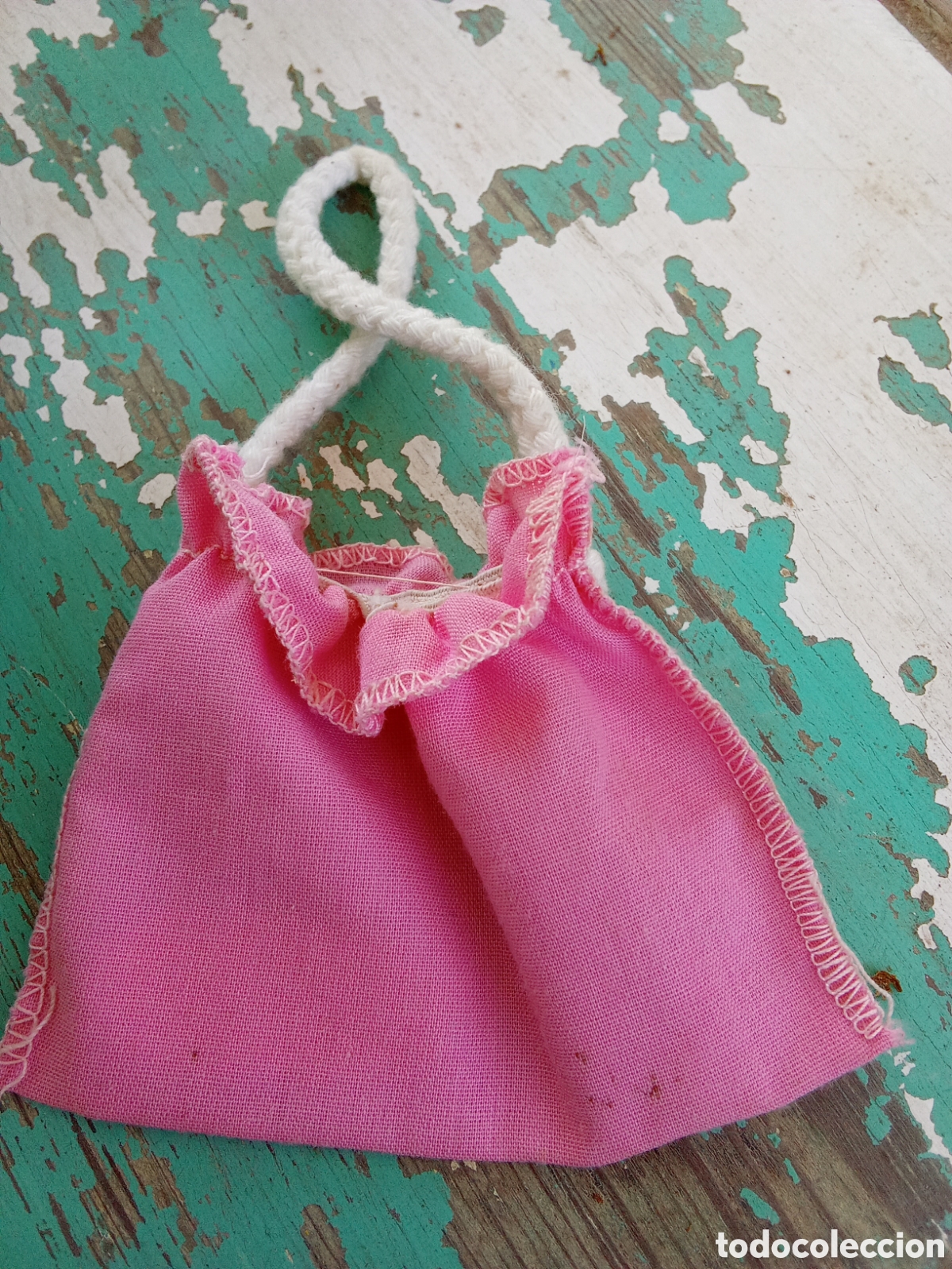 Mu&ntilde;ecas Nancy y Lucas: Bolsito Nancy de tela , color rosa original - Foto 2