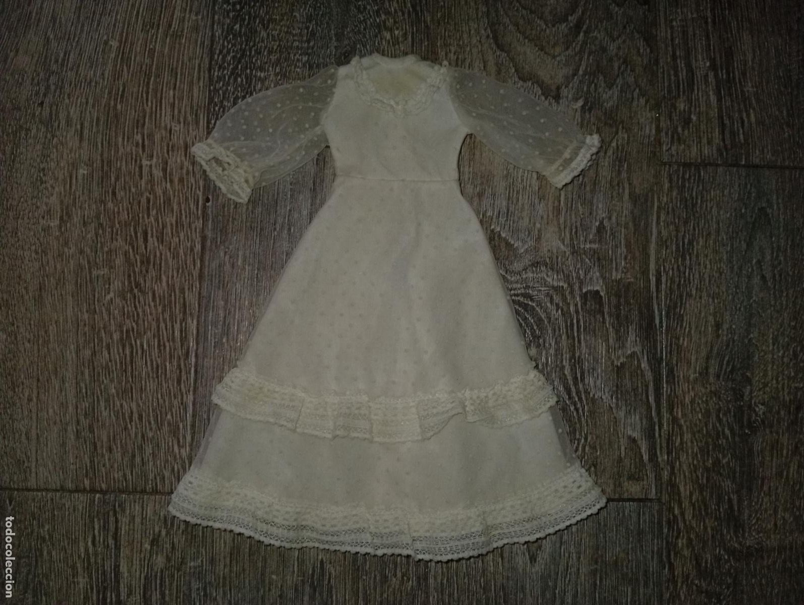 Mu&ntilde;ecas Nancy y Lucas: Vestido de mu&ntilde;eca Nancy nostalgia blanco - Foto 1