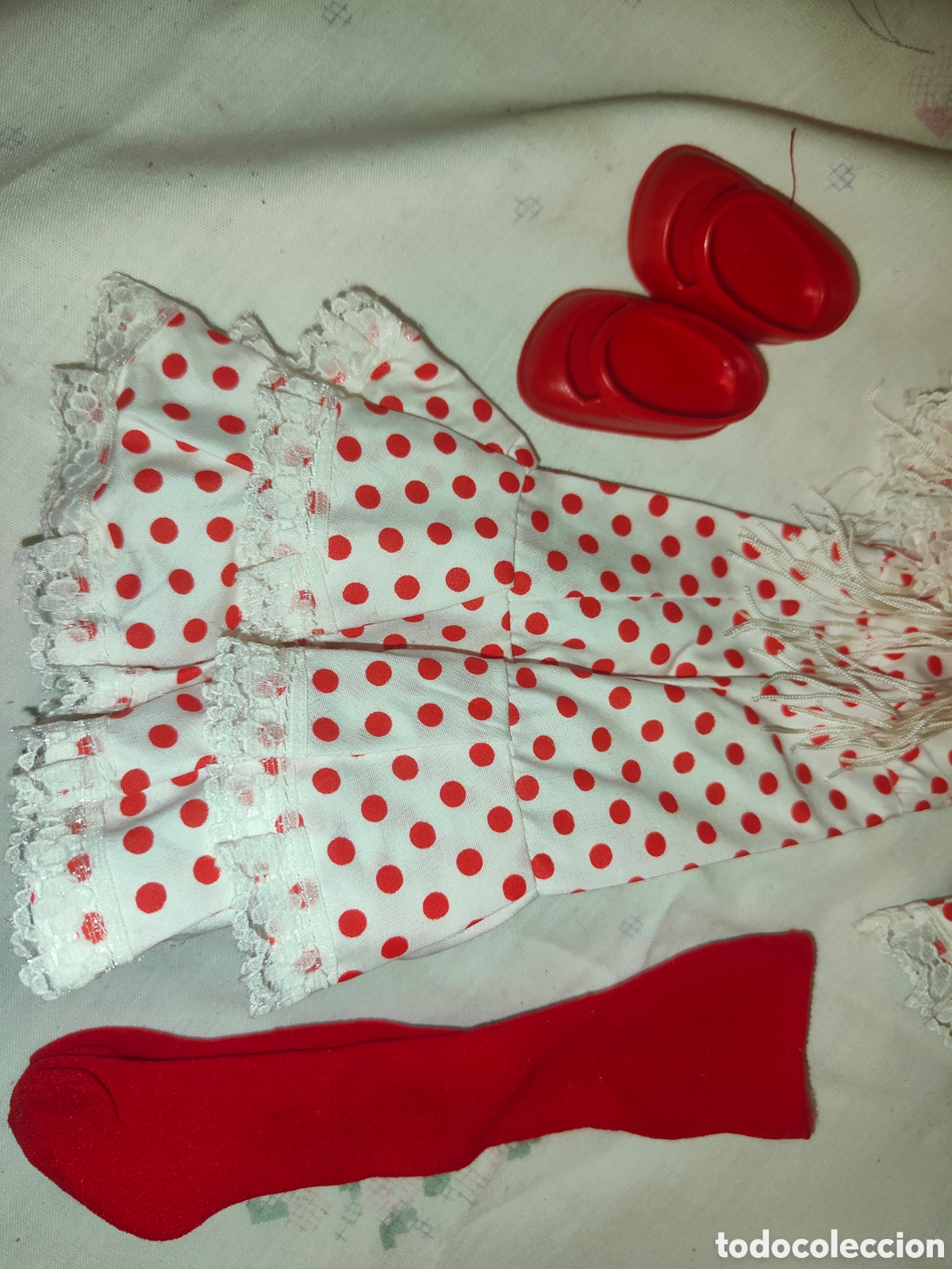 Mu&ntilde;ecas Nancy y Lucas: VESTIDO FLAMENCA LESLY COMPLETO - Foto 3
