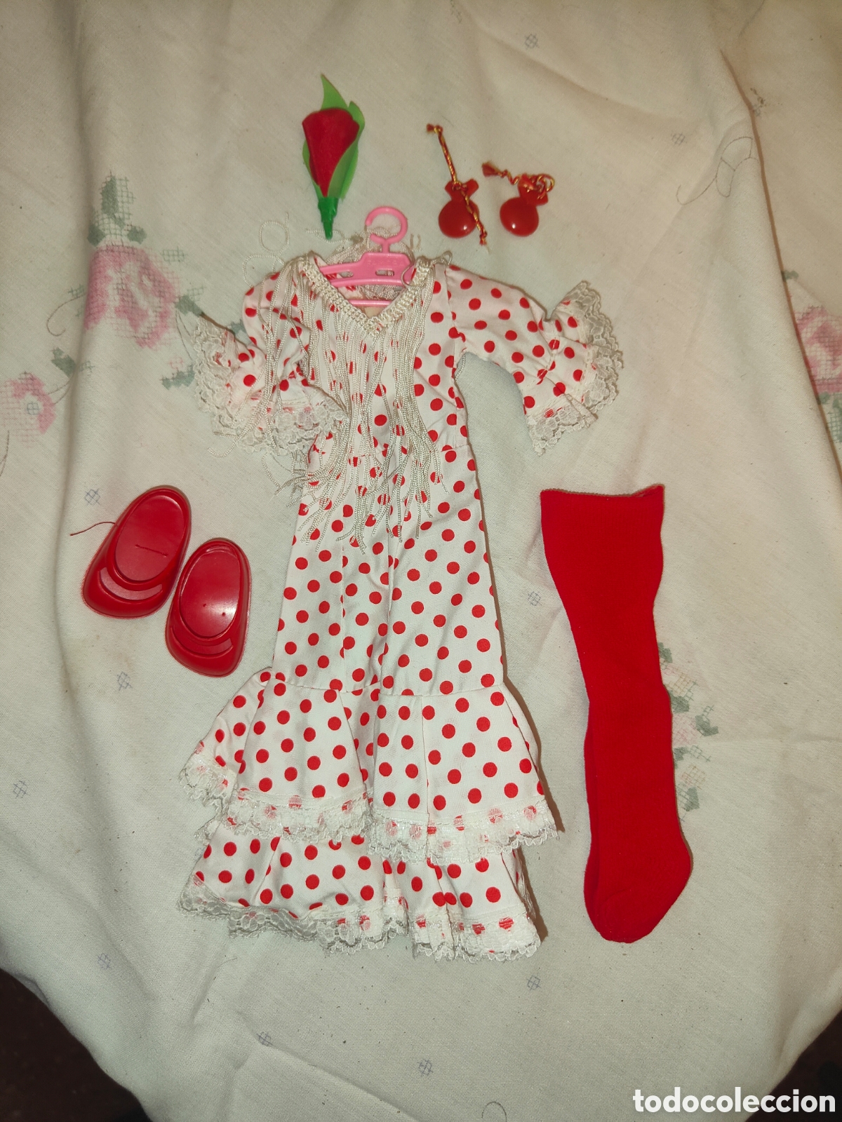 Mu&ntilde;ecas Nancy y Lucas: VESTIDO FLAMENCA LESLY COMPLETO - Foto 1