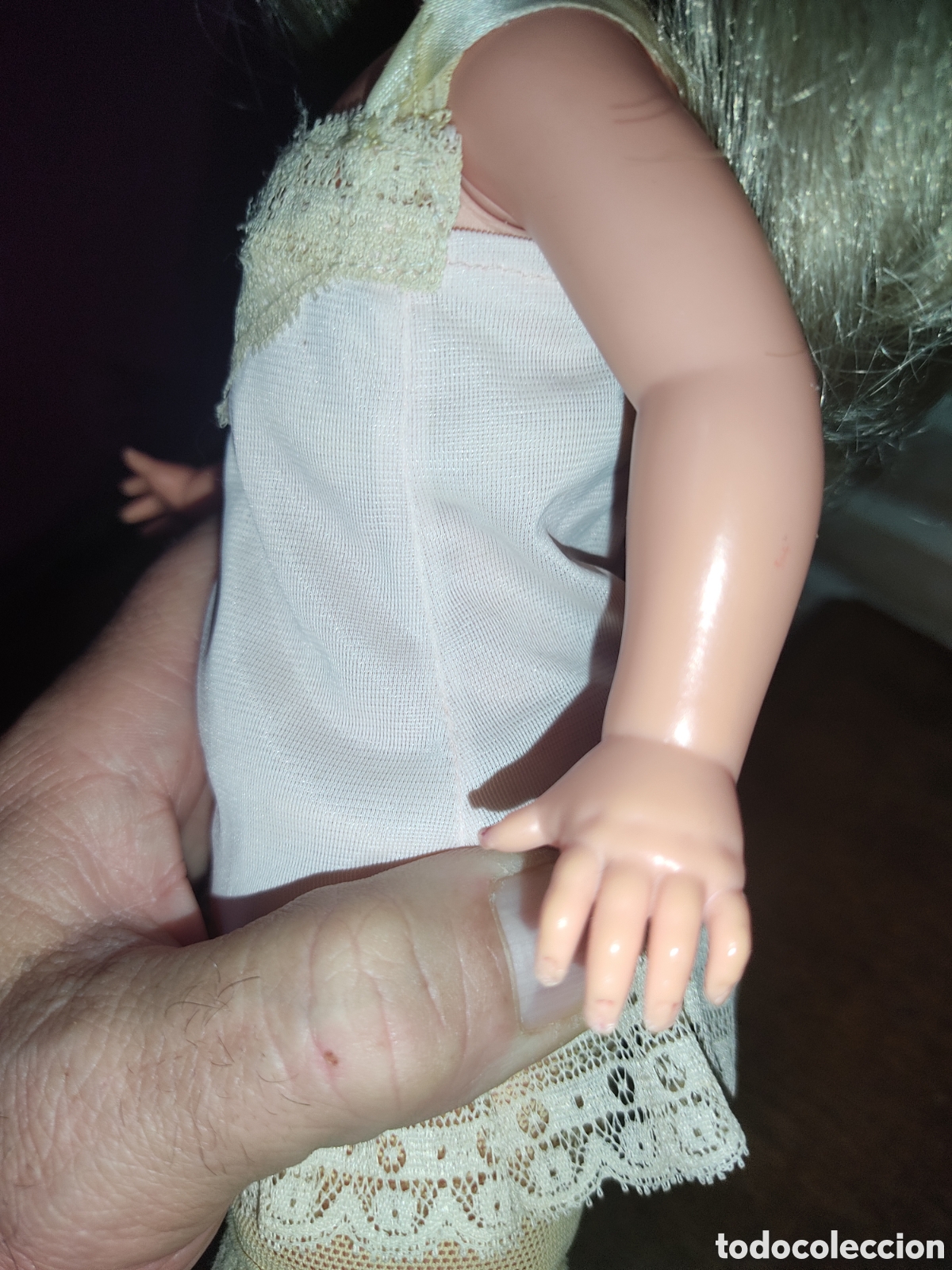 Mu&ntilde;ecas Nancy y Lucas: Mu&ntilde;eca Nancy rubia pelo largo,conjunto intimate 4 piezas. - Foto 8