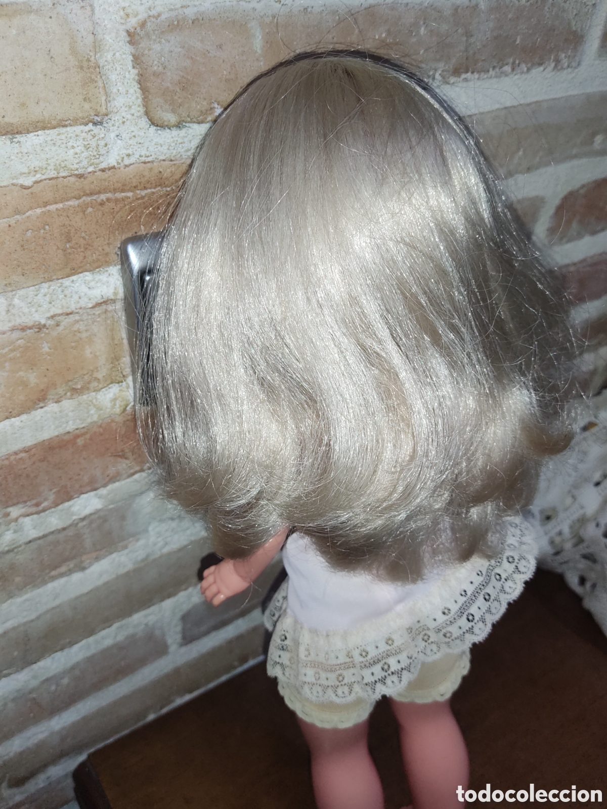 Mu&ntilde;ecas Nancy y Lucas: Mu&ntilde;eca Nancy rubia pelo largo,conjunto intimate 4 piezas. - Foto 13