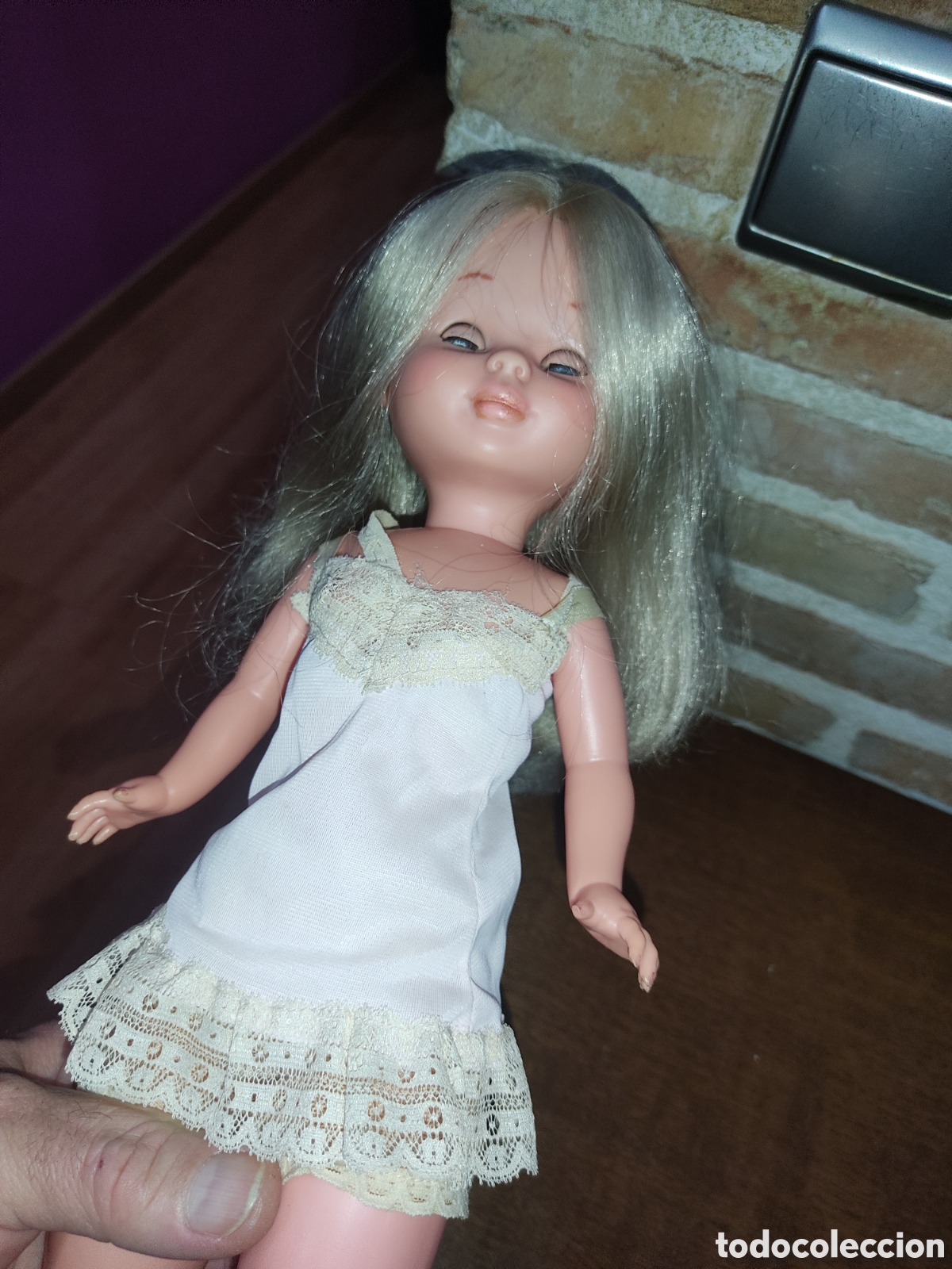 Mu&ntilde;ecas Nancy y Lucas: Mu&ntilde;eca Nancy rubia pelo largo,conjunto intimate 4 piezas. - Foto 16
