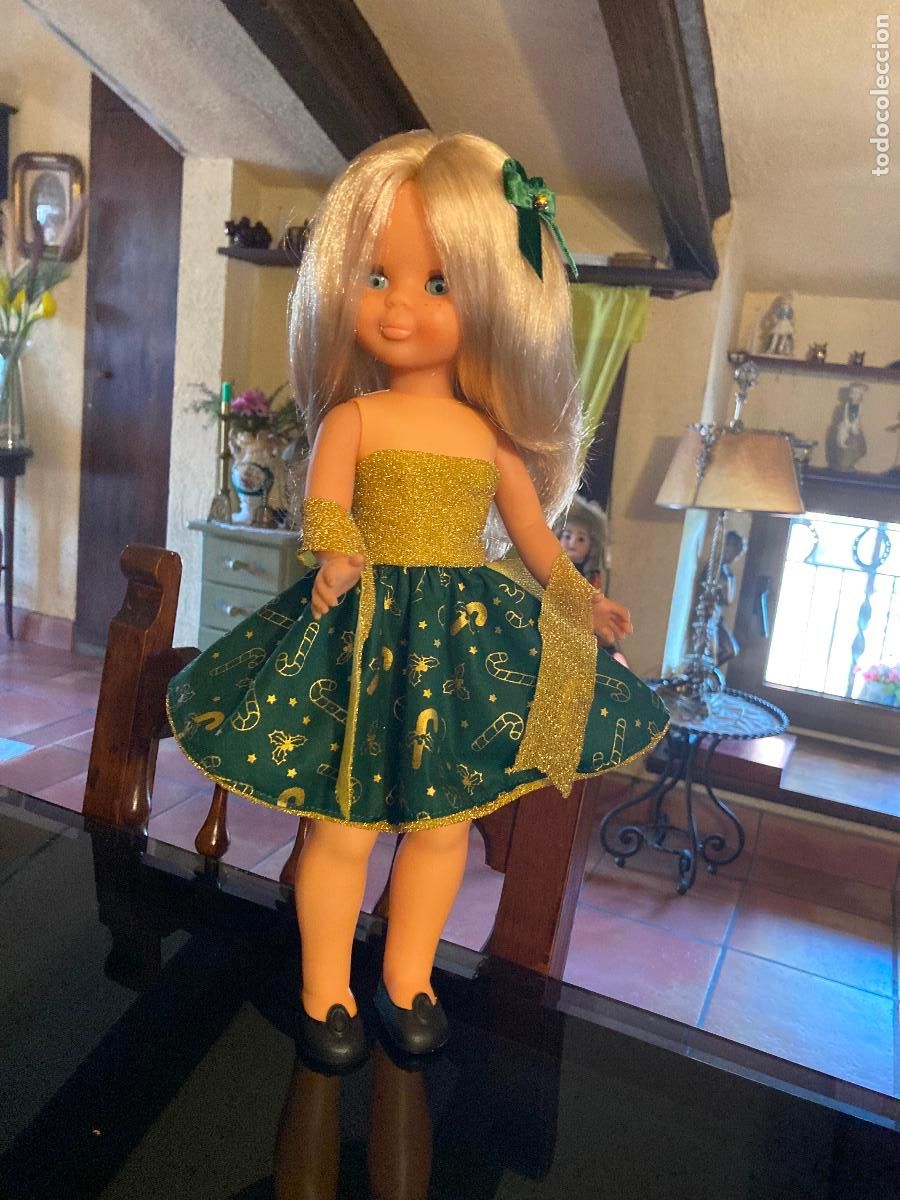 Mu&ntilde;ecas Nancy y Lucas: Vestido navide&ntilde;o para mu&ntilde;eca Nancy - Foto 1