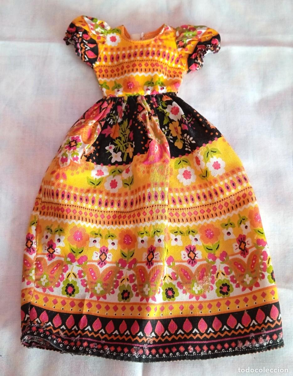 Mu&ntilde;ecas Nancy y Lucas: VESTIDO FLORES DE LARGO NANCY-A&Ntilde;OS 70 - Foto 4