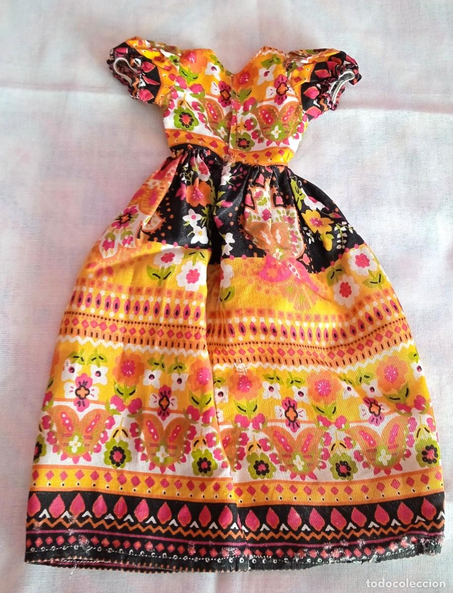 Mu&ntilde;ecas Nancy y Lucas: VESTIDO FLORES DE LARGO NANCY-A&Ntilde;OS 70 - Foto 5