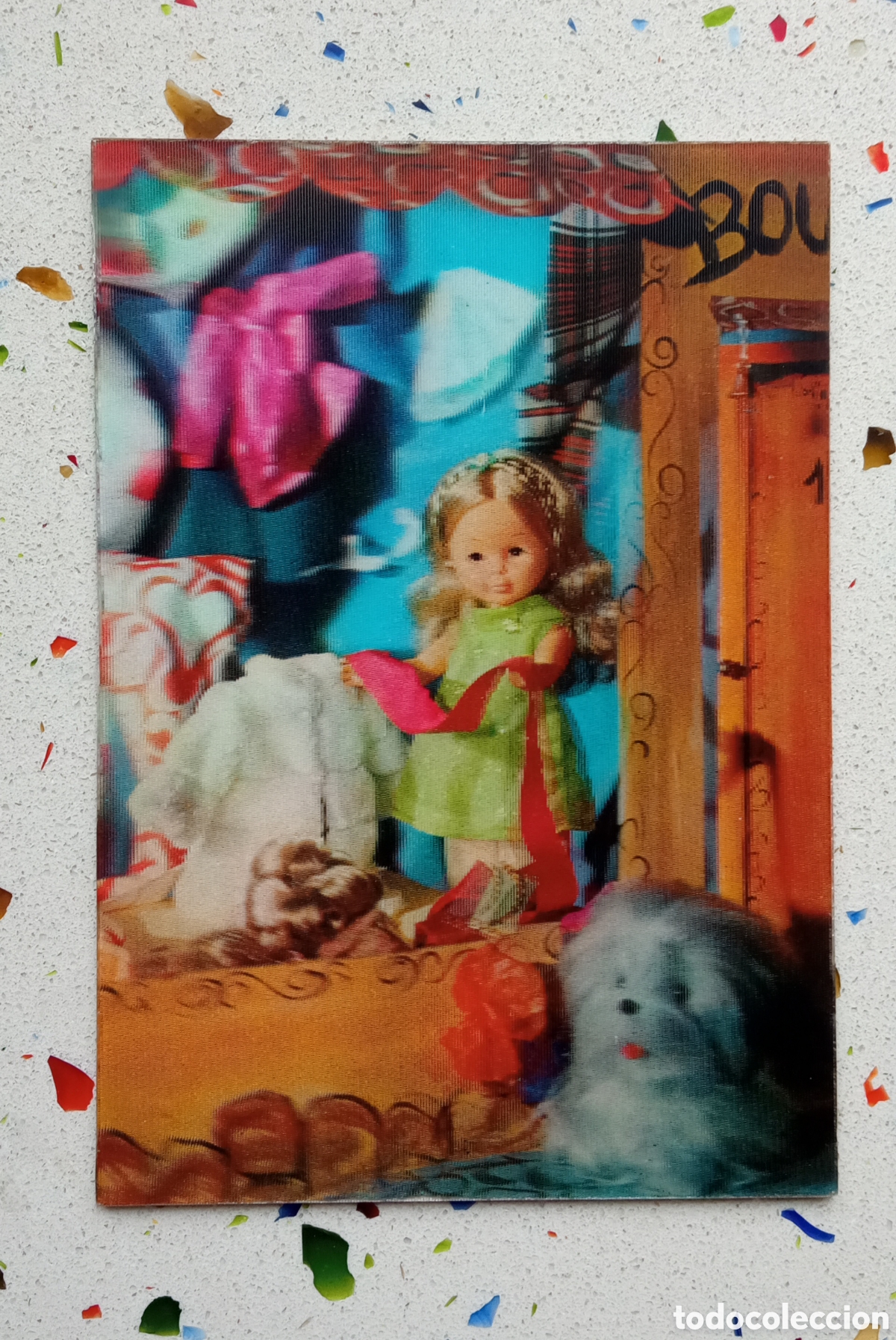 Mu&ntilde;ecas Nancy y Lucas: Postal antigua Nancy. Efecto 3D - Foto 2