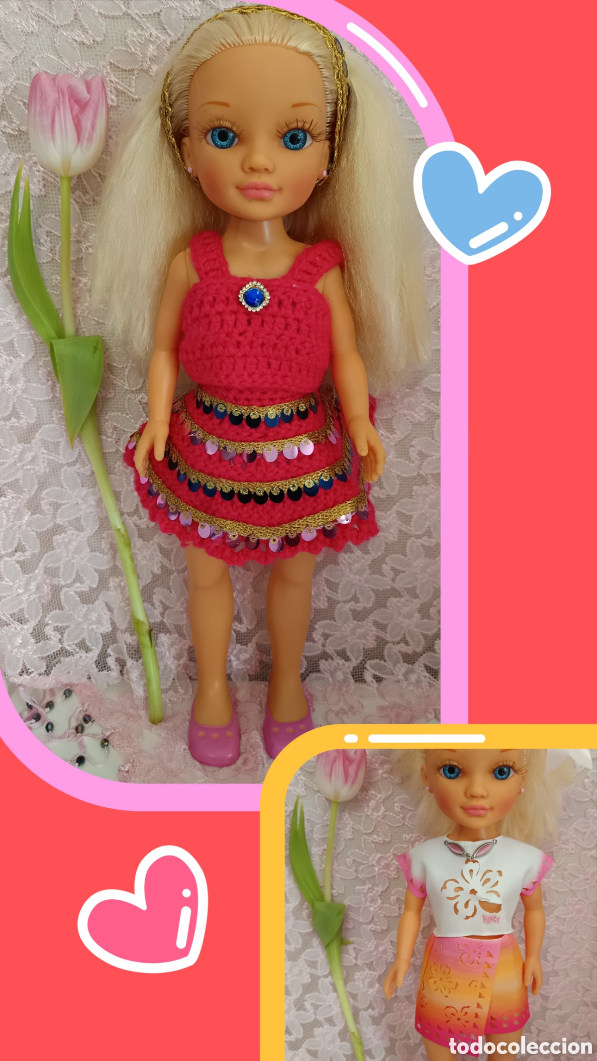 Mu&ntilde;ecas Nancy y Lucas: Mu&ntilde;eca Nancy con ropa y accesorios - Foto 1