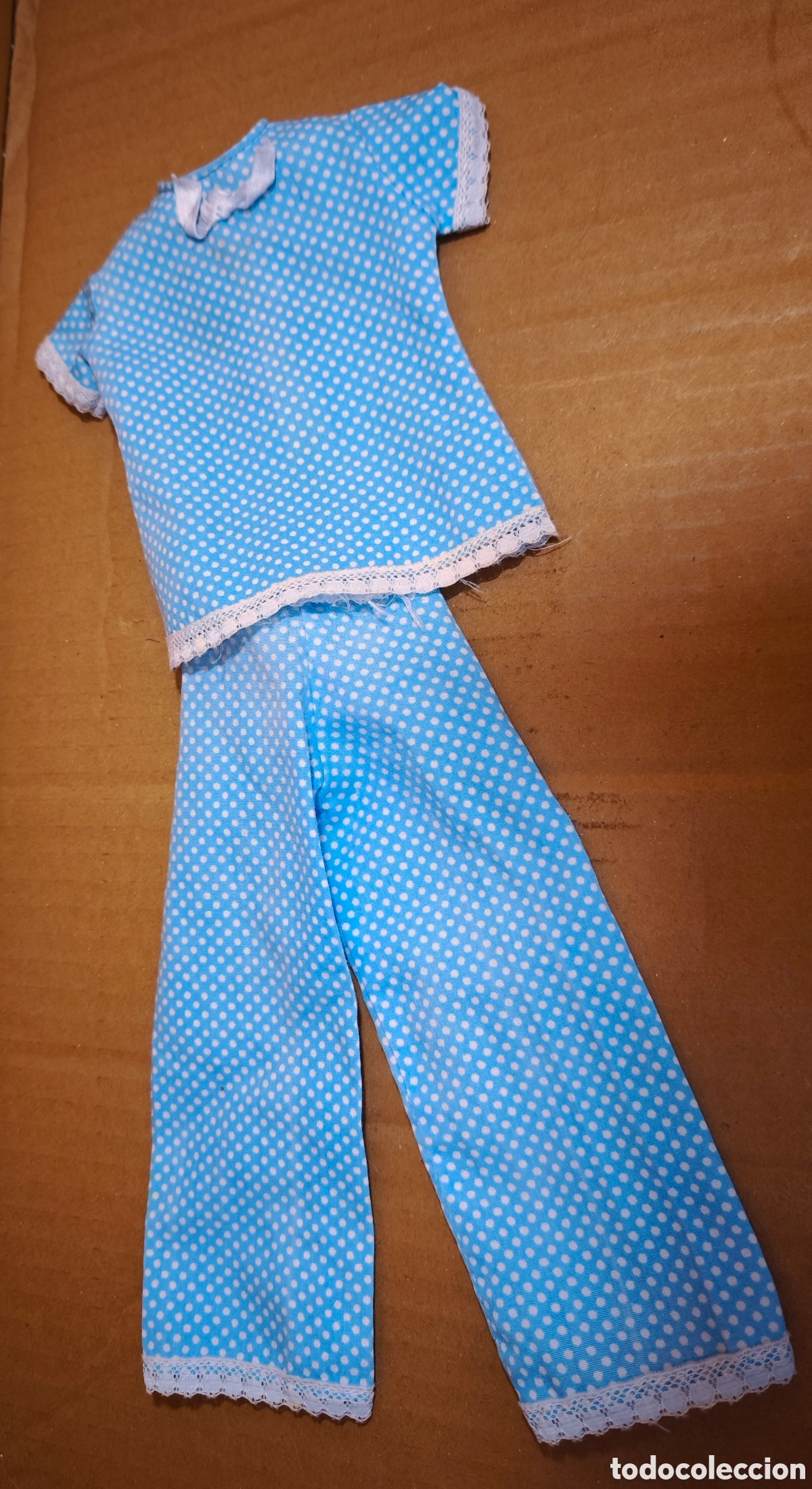 Mu&ntilde;ecas Nancy y Lucas: Pijama Azul topos Nancy - Foto 1