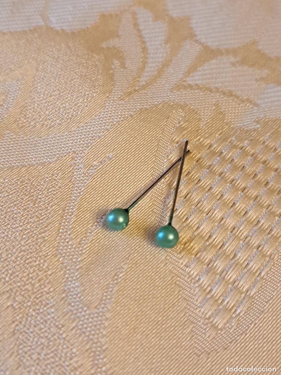 Mu&ntilde;ecas Nancy y Lucas: Pendientes de perla Nancy color verde turquesa - Foto 2