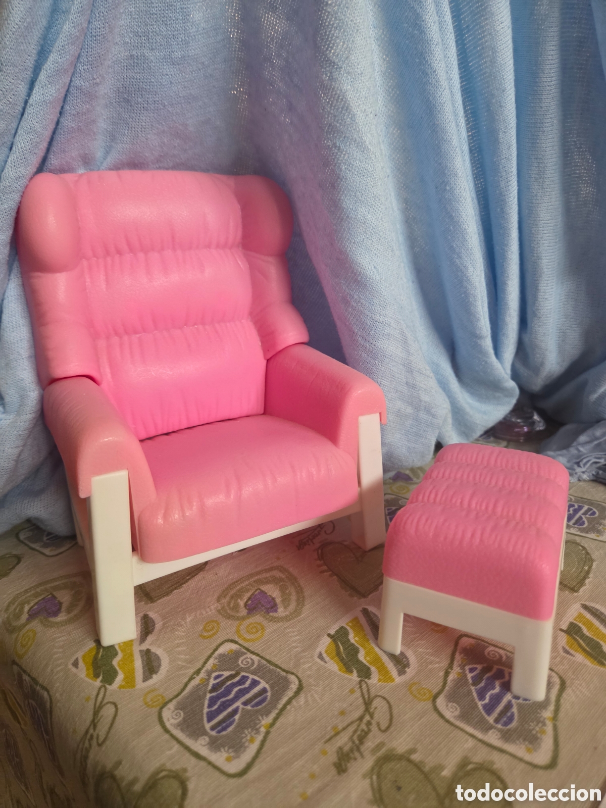 Mu&ntilde;ecas Nancy y Lucas: Sofa y puf Gloria. Ideal para Nancy - Foto 1