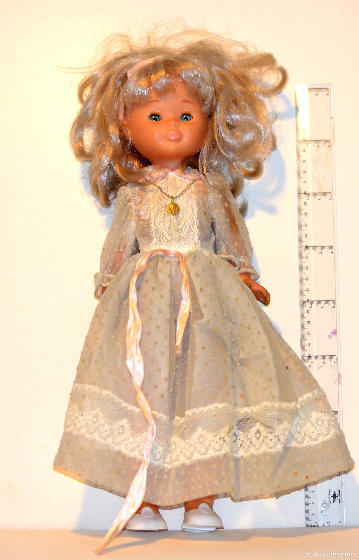 Mu&ntilde;ecas Nancy y Lucas: NANCY COMUNI&Oacute;N - ORIGINAL - 1970,S - VESTIDO ROSA Y BLANCO. - Foto 1