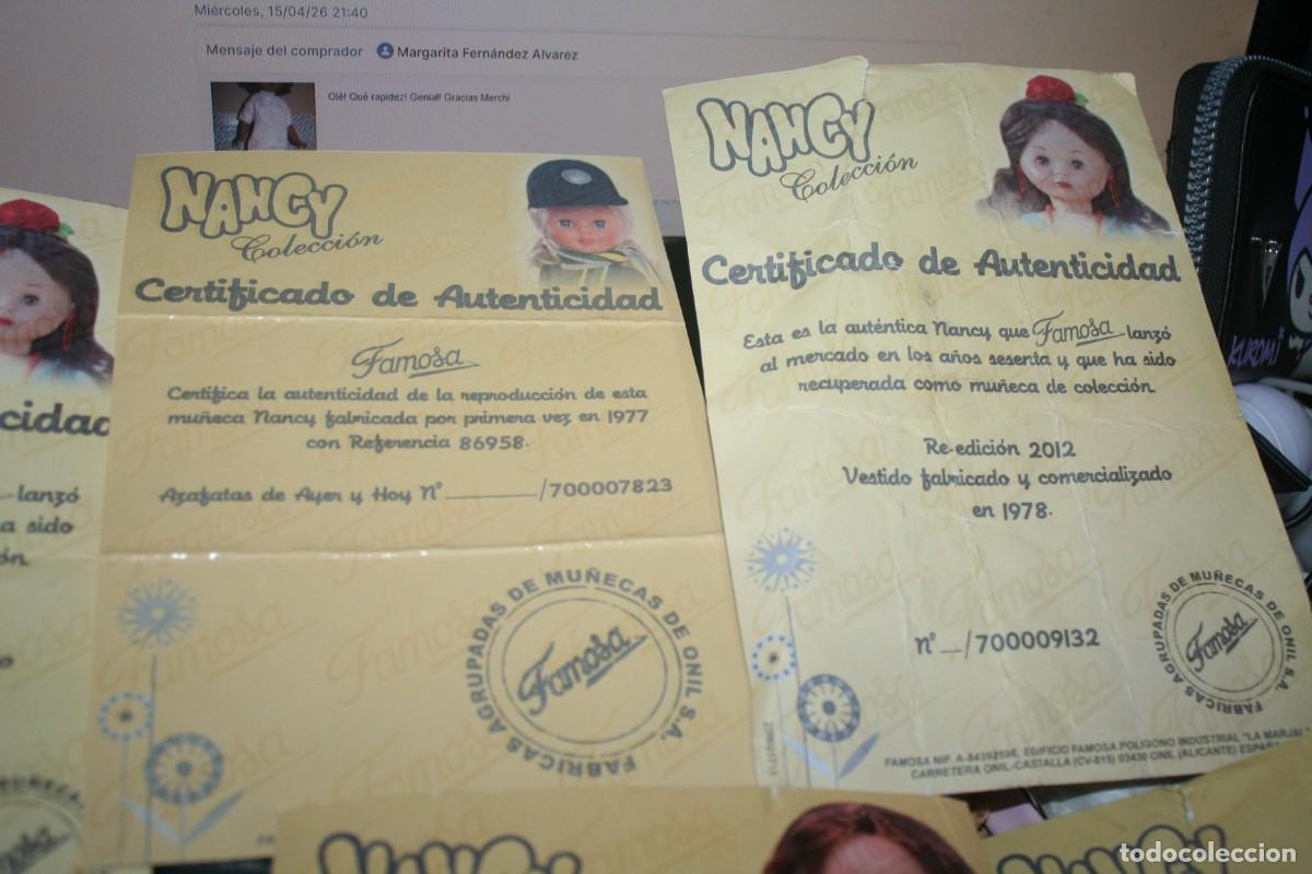 Mu&ntilde;ecas Nancy y Lucas: certificados originales mu&ntilde;eca nancy - Foto 1