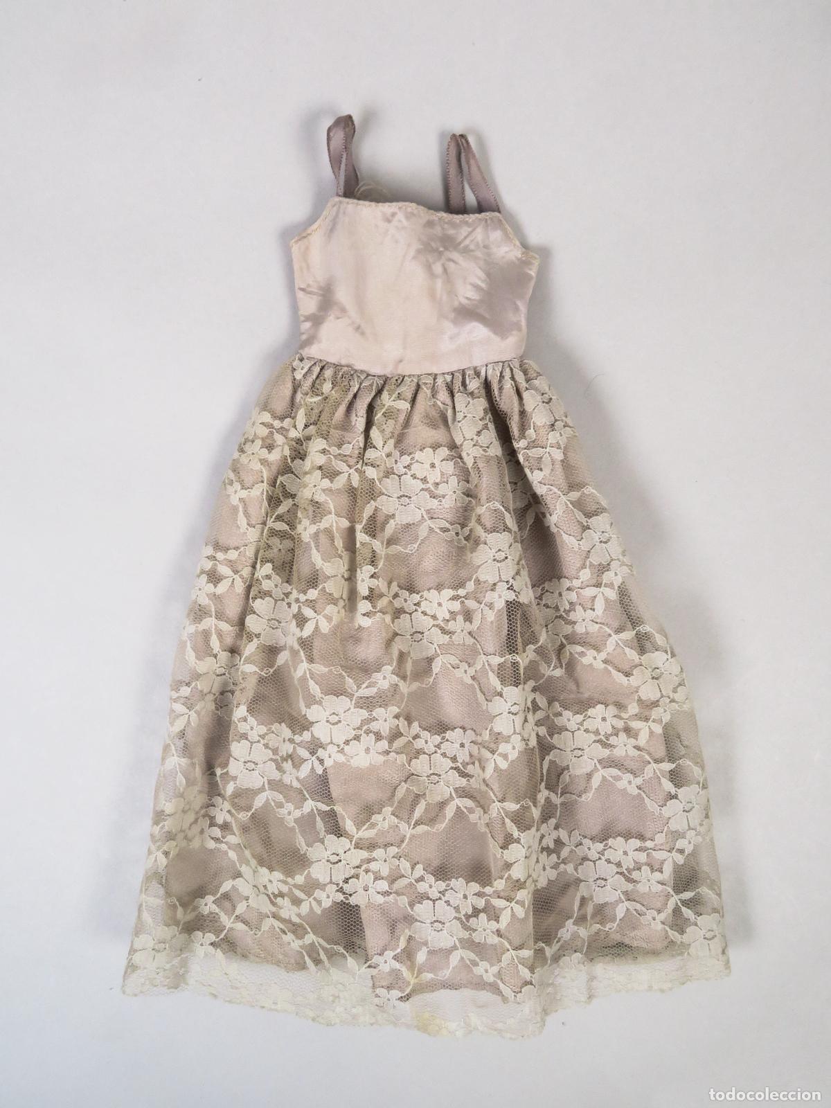 Mu&ntilde;ecas Nancy y Lucas: Nancy Famosa vestido conjunto Fiesta gris con etiqueta a&ntilde;os 70