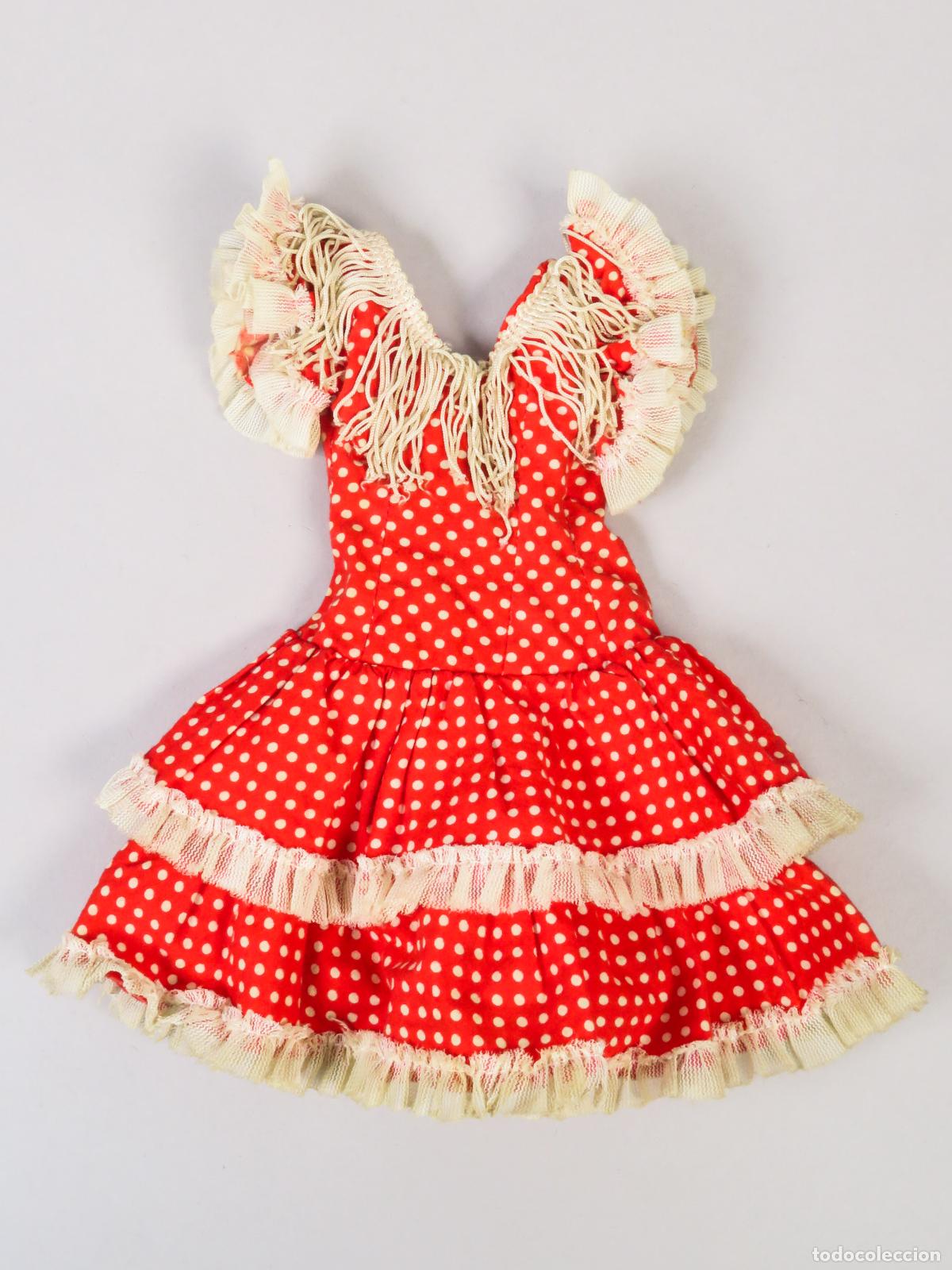 Mu&ntilde;ecas Nancy y Lucas: Nancy Famosa vestido gitana flamenca sevillana con etiqueta a&ntilde;os 70