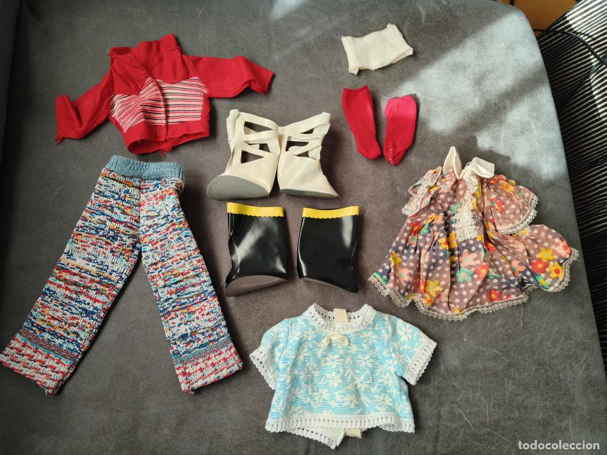 Mu&ntilde;ecas Nancy y Lucas: Lote ropa ( chaquete , blusa, vestido , botas ) Original Nancy Famosa a&ntilde;os 70 80
