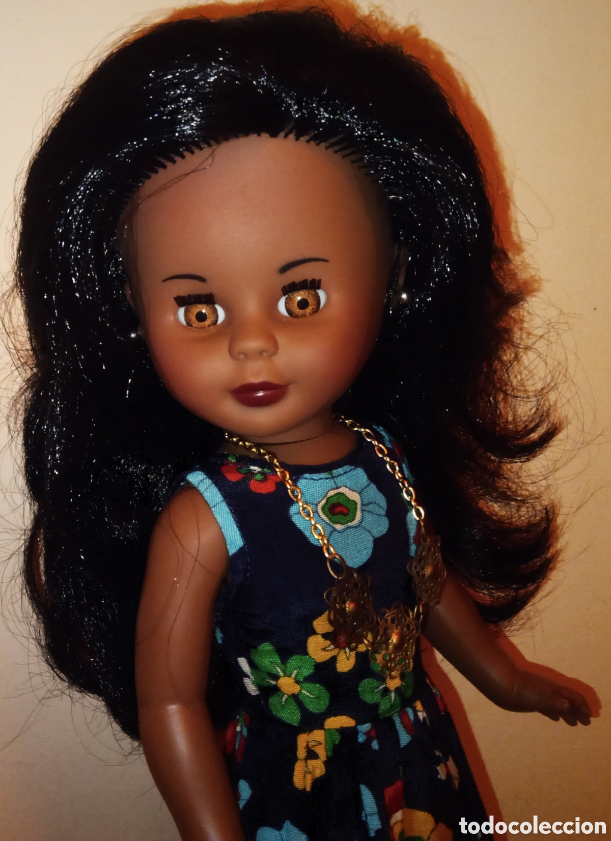 Mu&ntilde;ecas Nancy y Lucas: MU&Ntilde;ECA KIKA O PEPA CLON REPRODUCCION DE NANCY DE FAMOSA + VESTIDO Y DIFICIL COLLAR ORIGINAL A&Ntilde;OS 70