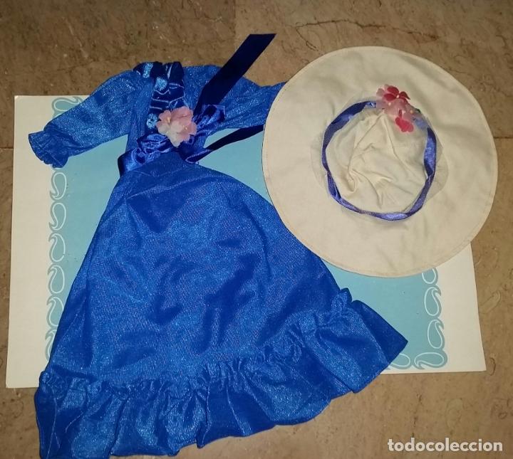 Mu&ntilde;ecas Nancy y Lucas: DIF&Iacute;CIL VESTIDO NOSTALGIA AZUL.NANCY A&Ntilde;OS 80