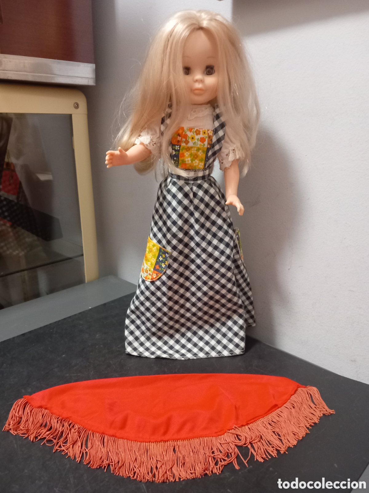 Mu&ntilde;ecas Nancy y Lucas: ANTIGUA MU&Ntilde;ECA NANCY CON CONJUNTO GASTBY BRAZO DURO ORIGINAL GRAN ESTADO