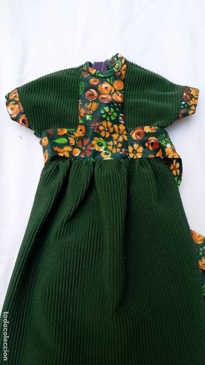 Mu&ntilde;ecas Nancy y Lucas: VESTIDO NANCY FAMOSA ORIGINAL A&Ntilde;OS 70 PANA VERDE