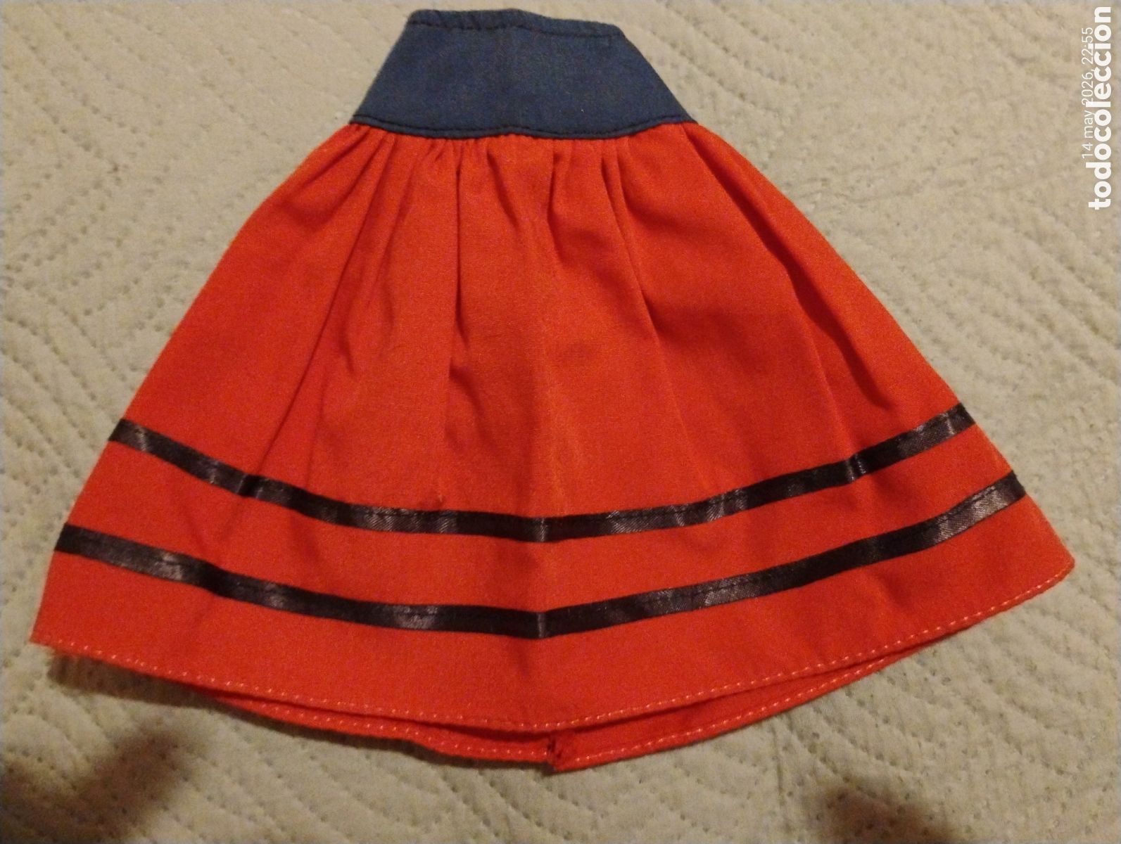 Mu&ntilde;ecas Nancy y Lucas: Falda Traje Regional Vasco Poxpolina - Nancy Famosa A&ntilde;os 70 (Etiqueta 1650)