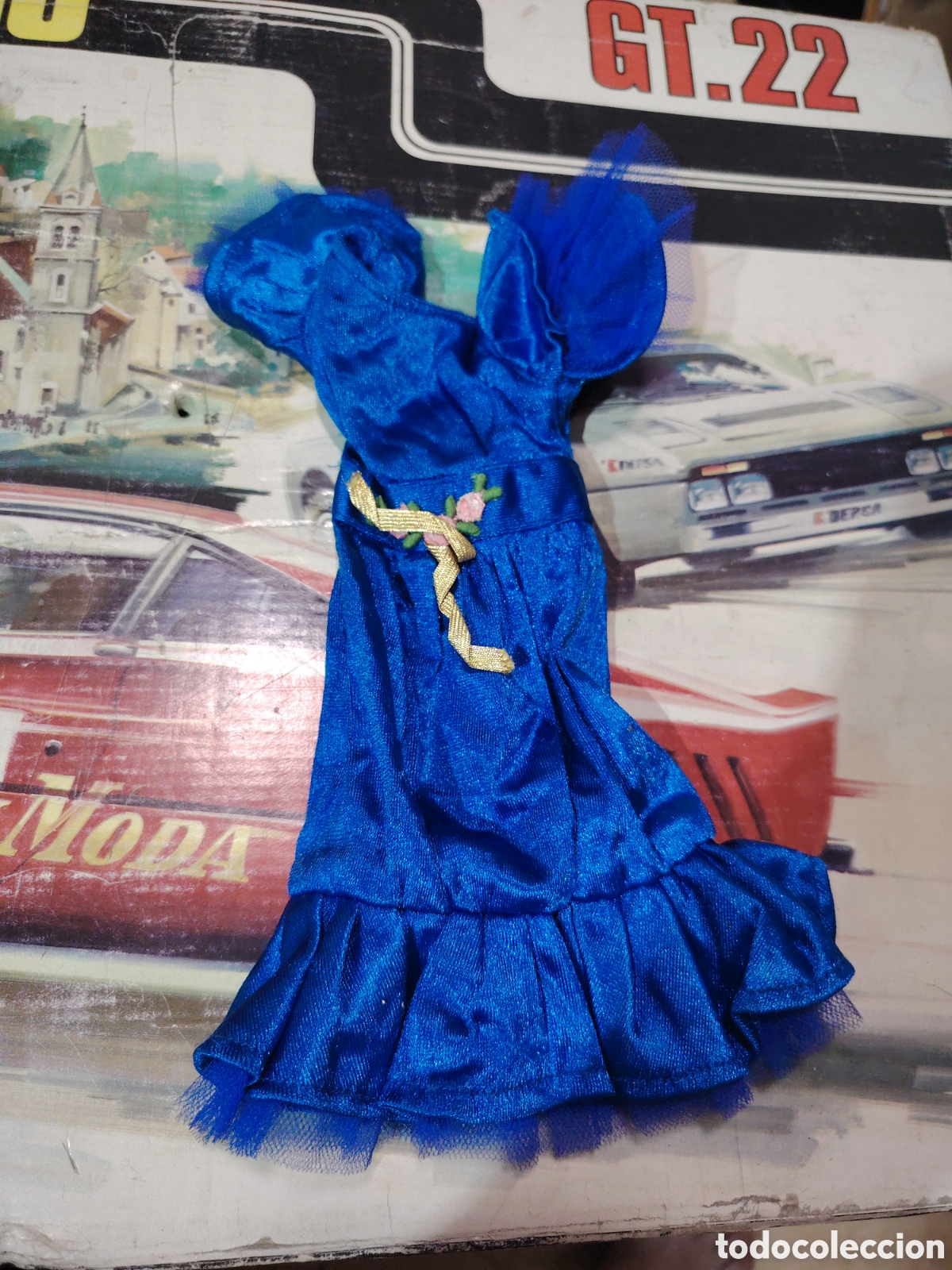 Mu&ntilde;ecas Nancy y Lucas: Vestido Nancy azul a&ntilde;os 80
