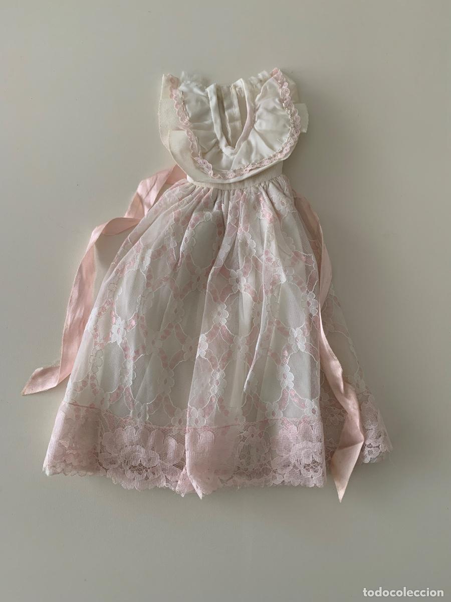 Mu&ntilde;ecas Nancy y Lucas: Nancy. Vestido largo volantes cuello, a&ntilde;os 80, original. Famosa.