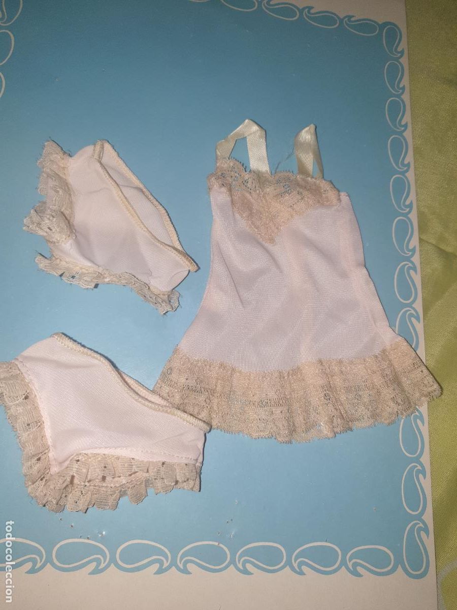 Mu&ntilde;ecas Nancy y Lucas: CONJUNTO NANCY INTIMATE ROSA PUNTILLA BEIS