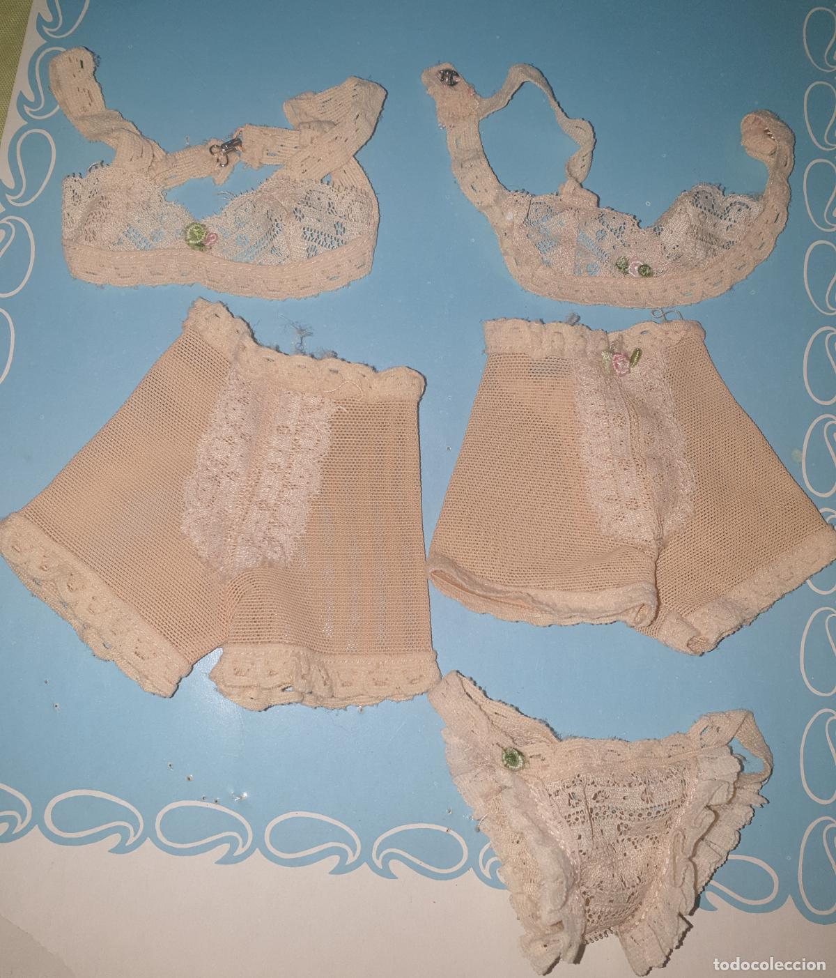 Mu&ntilde;ecas Nancy y Lucas: CONJUNTO LENCER&Iacute;A NANCY FAJAS SUJETADORES Y BRAGUITA