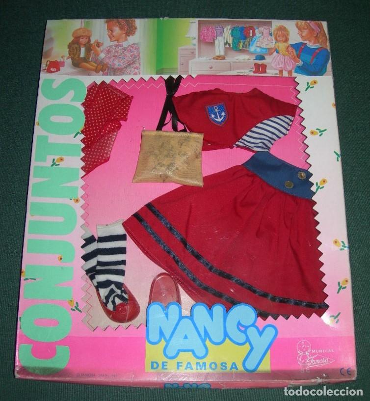 Mu&ntilde;ecas Nancy y Lucas: DIF&Iacute;CIL CONJUNTO / VESTIDO DE LA MU&Ntilde;ECA NANCY DE FAMOSA SIN ESTRENAR EN SU CAJA ORIGINAL - A&Ntilde;OS 80 -