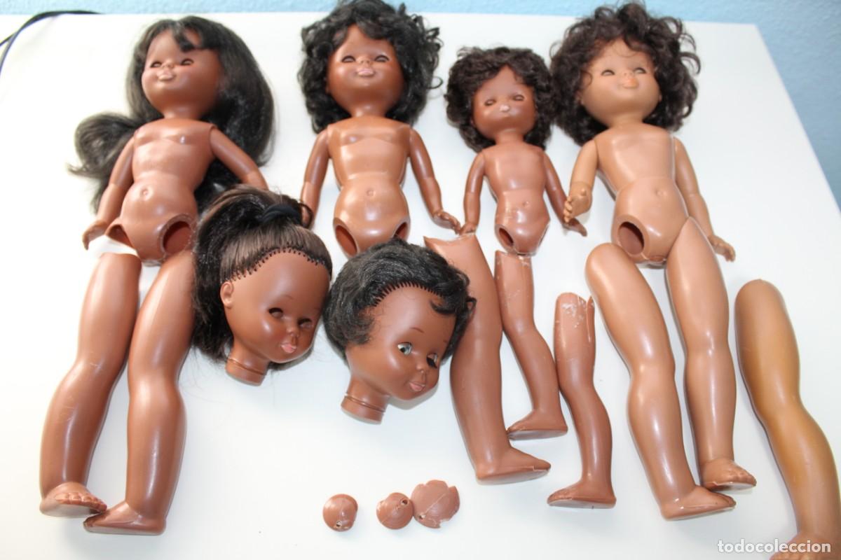 Mu&ntilde;ecas Nancy y Lucas: LOTE DE NANCY DE FAMOSA NEGRA - MULATA Y LESLY - A&Ntilde;OS 70