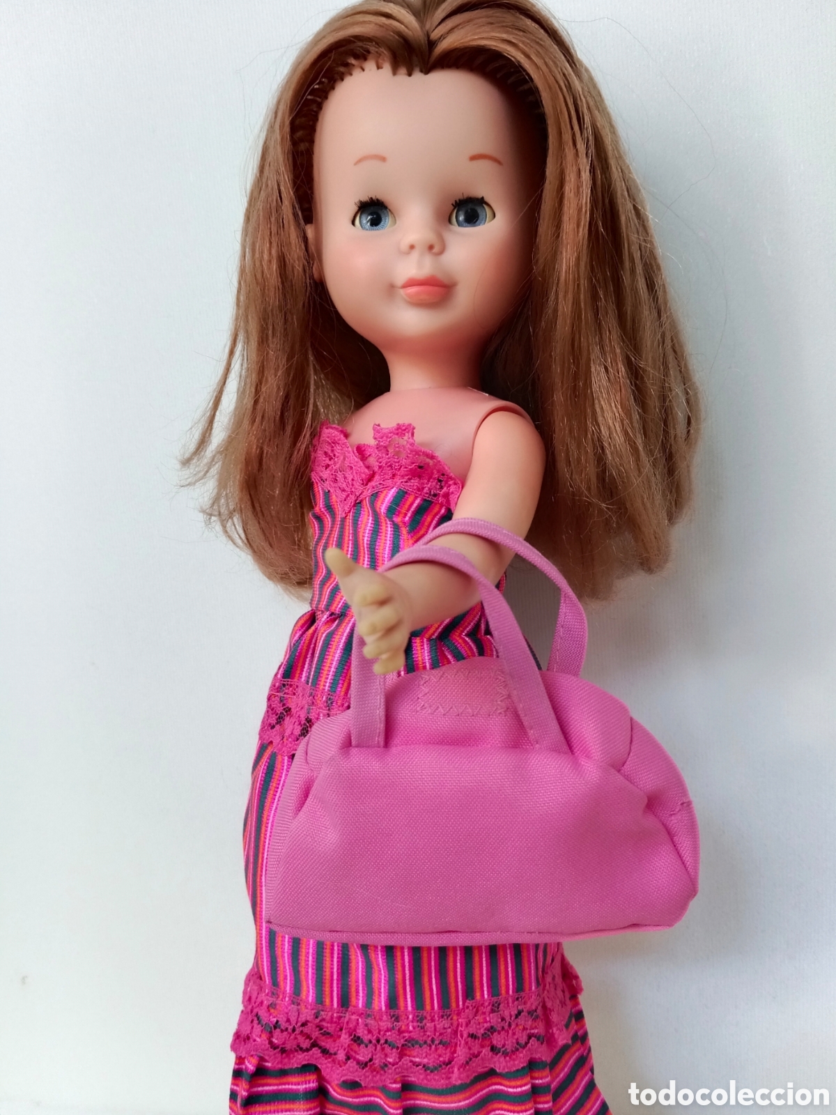 Mu&ntilde;ecas Nancy y Lucas: Bolso grande, macuto rosa v&aacute;lido para Nancy - Foto 2