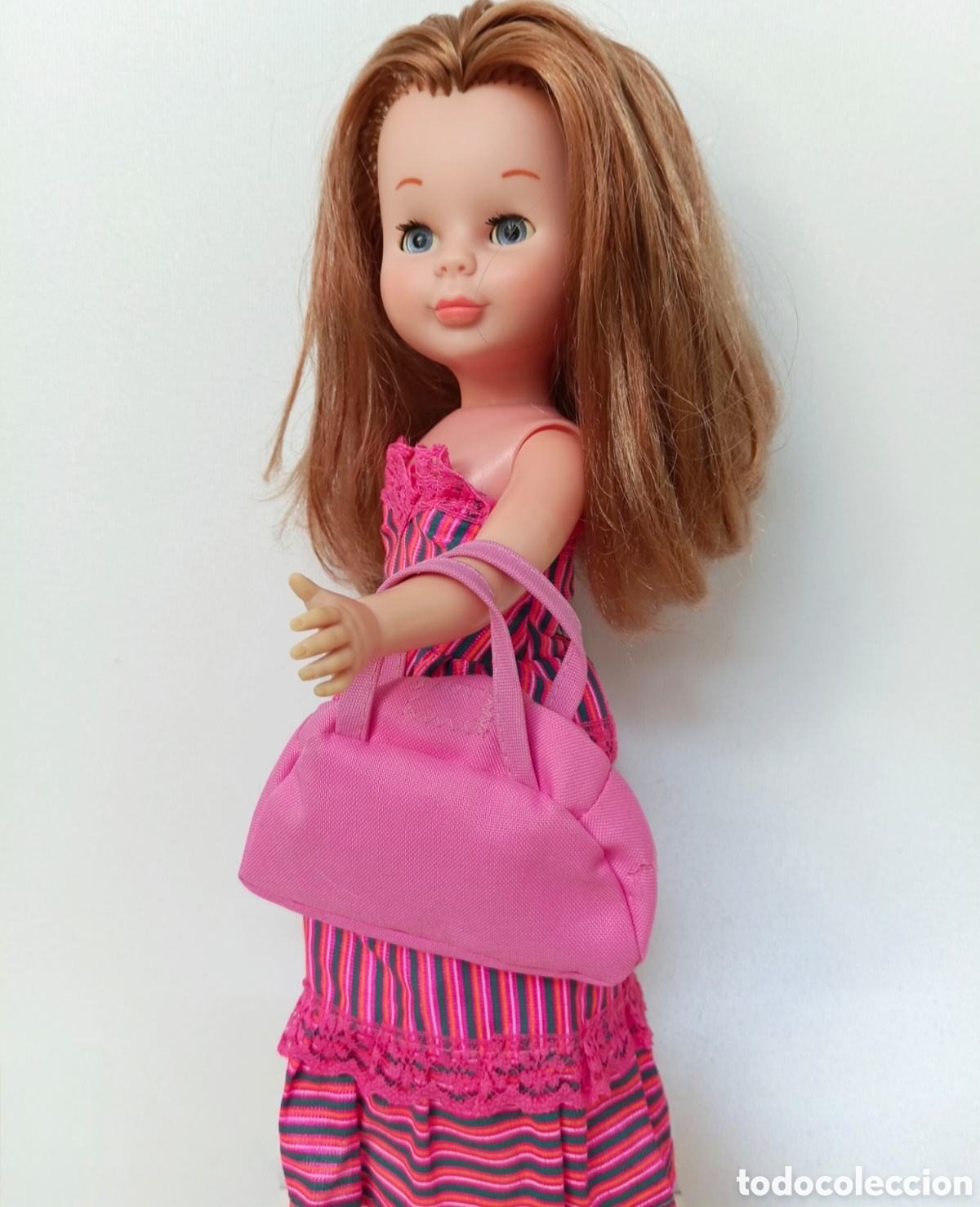 Mu&ntilde;ecas Nancy y Lucas: Bolso grande, macuto rosa v&aacute;lido para Nancy - Foto 1