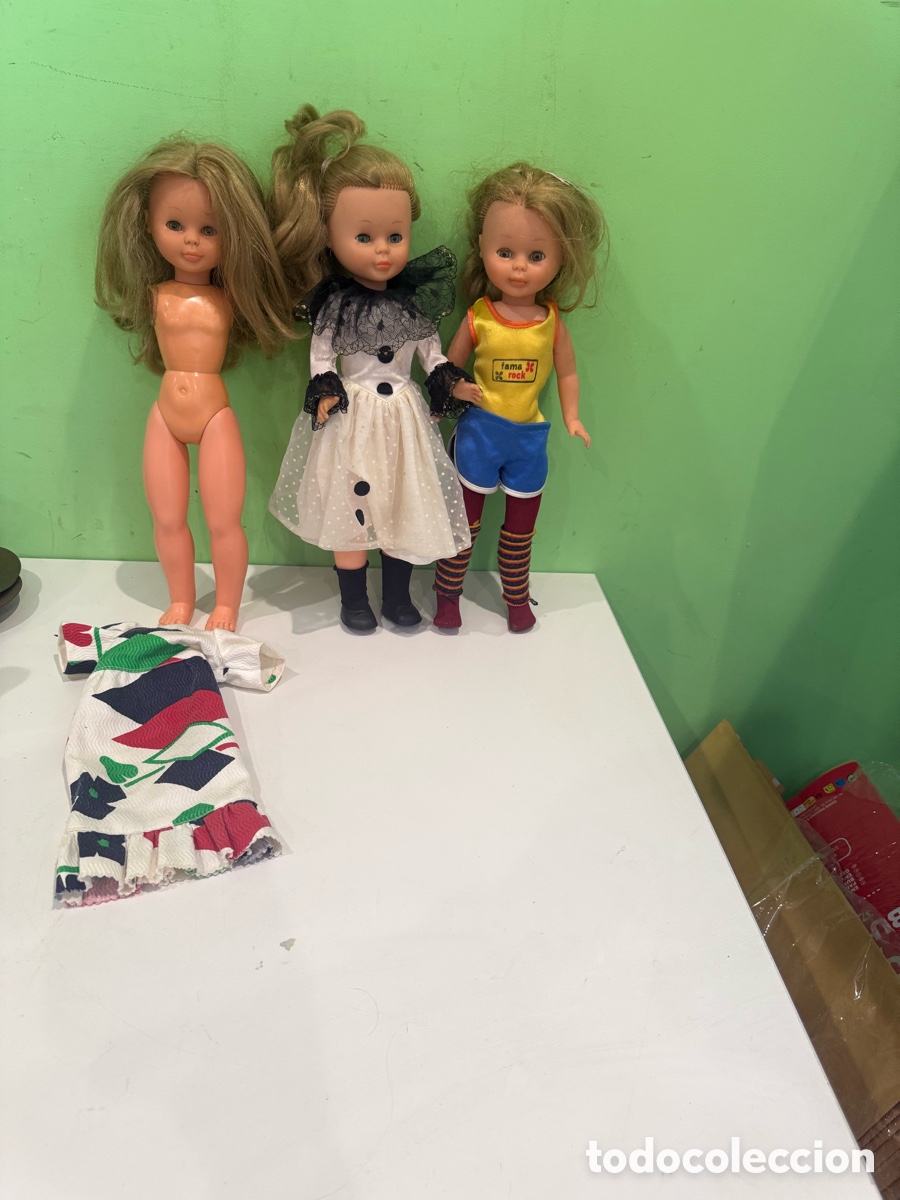 Mu&ntilde;ecas Nancy y Lucas: Lote 3 mu&ntilde;ecas Nancy Famosa originales con ropa colecci&oacute;n vintage