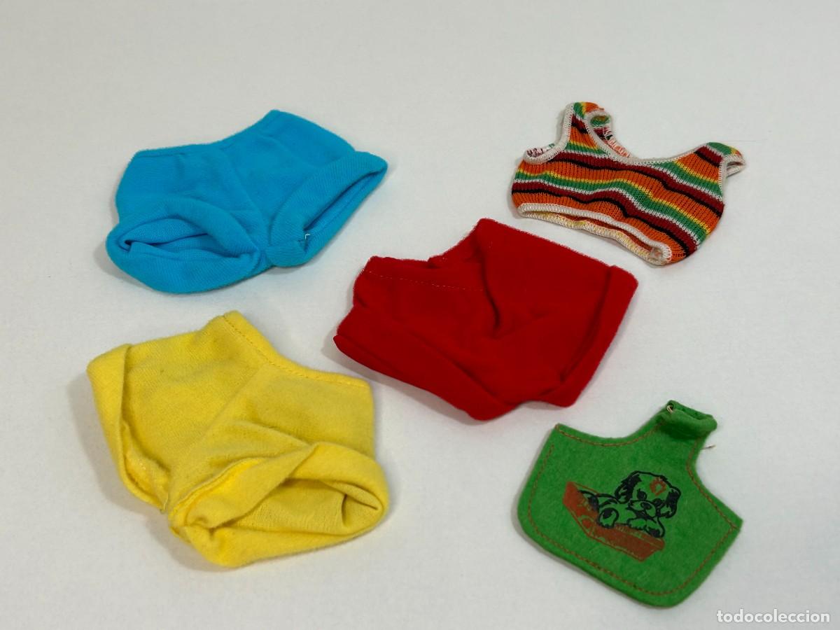 Mu&ntilde;ecas Nancy y Lucas: NANCY CONJUNTO MINI SHORT CON TRES PANTALONES A&Ntilde;OS 70 ORIGINALES