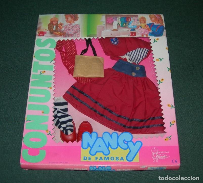 Mu&ntilde;ecas Nancy y Lucas: DIF&Iacute;CIL CONJUNTO / VESTIDO DE LA MU&Ntilde;ECA NANCY DE FAMOSA SIN ESTRENAR EN SU CAJA ORIGINAL - A&Ntilde;OS 80 -