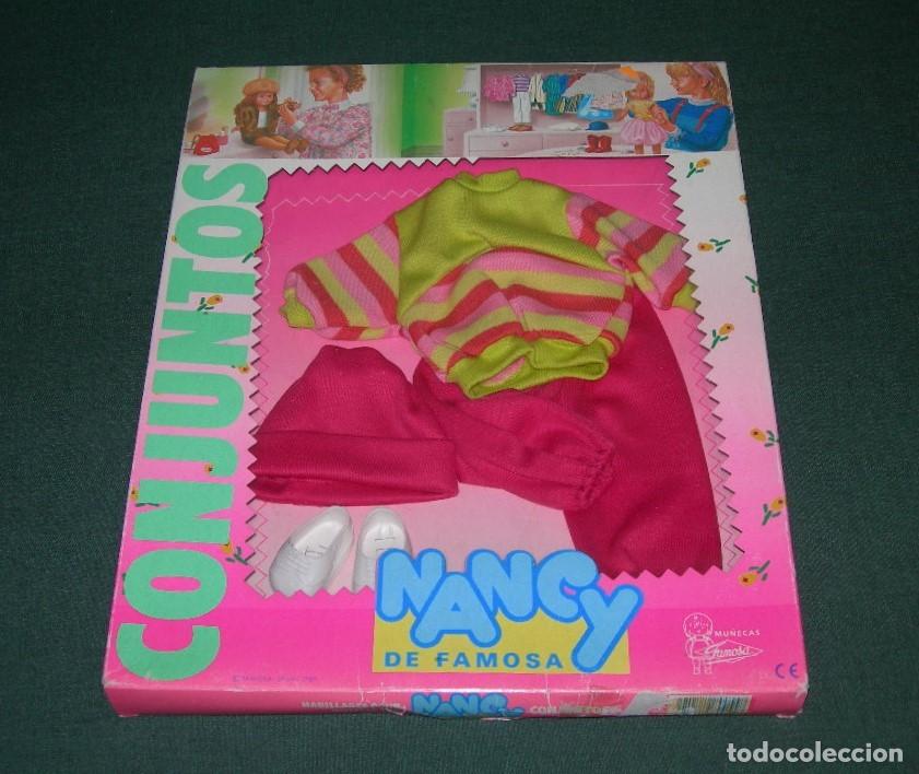 Mu&ntilde;ecas Nancy y Lucas: DIF&Iacute;CIL CONJUNTO / VESTIDO DE LA MU&Ntilde;ECA NANCY DE FAMOSA SIN ESTRENAR EN SU CAJA ORIGINAL - A&Ntilde;OS 80 -